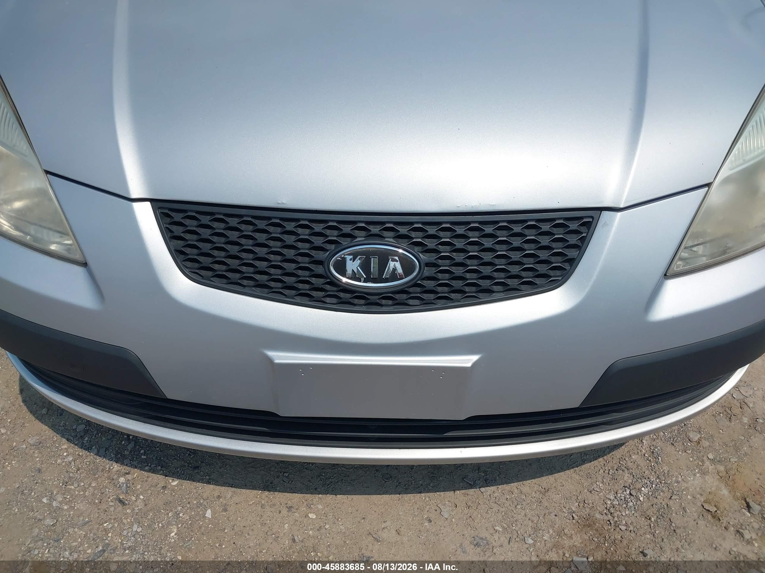 2007 Kia Rio Lx Silver vin: KNADE123776212768