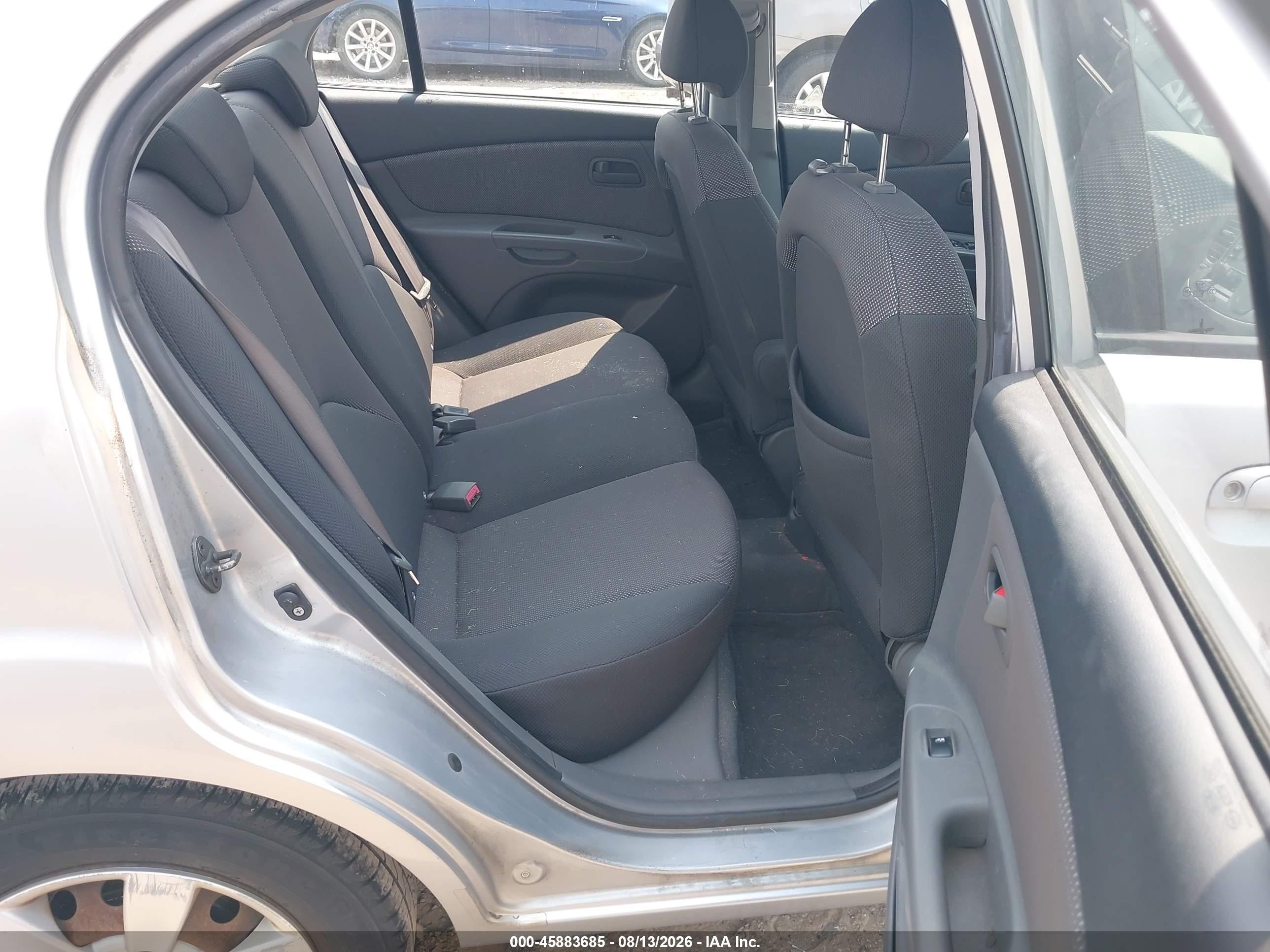 2007 Kia Rio Lx Silver vin: KNADE123776212768