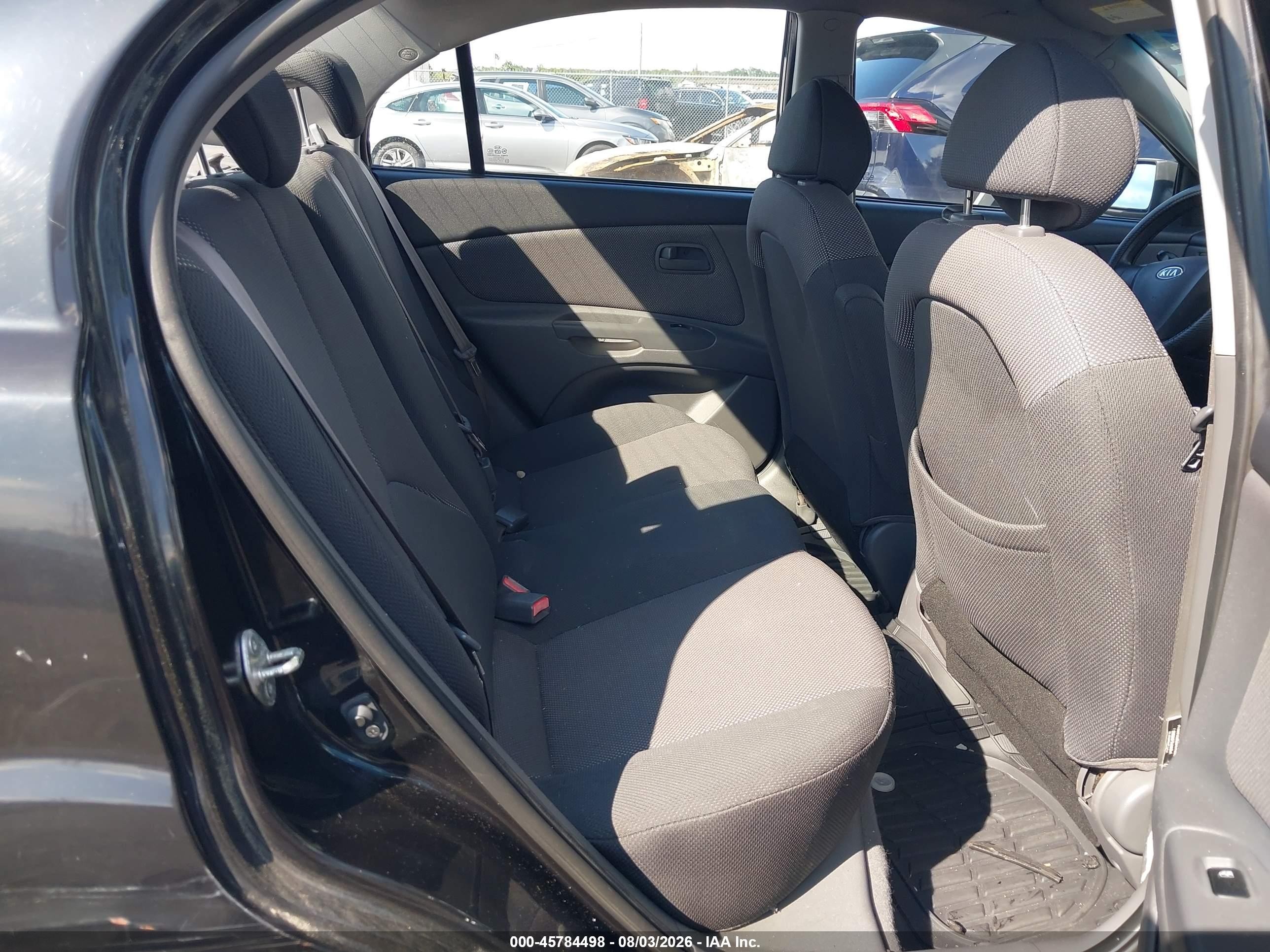 2008 Kia Rio Lx/sx Black vin: KNADE123786384154