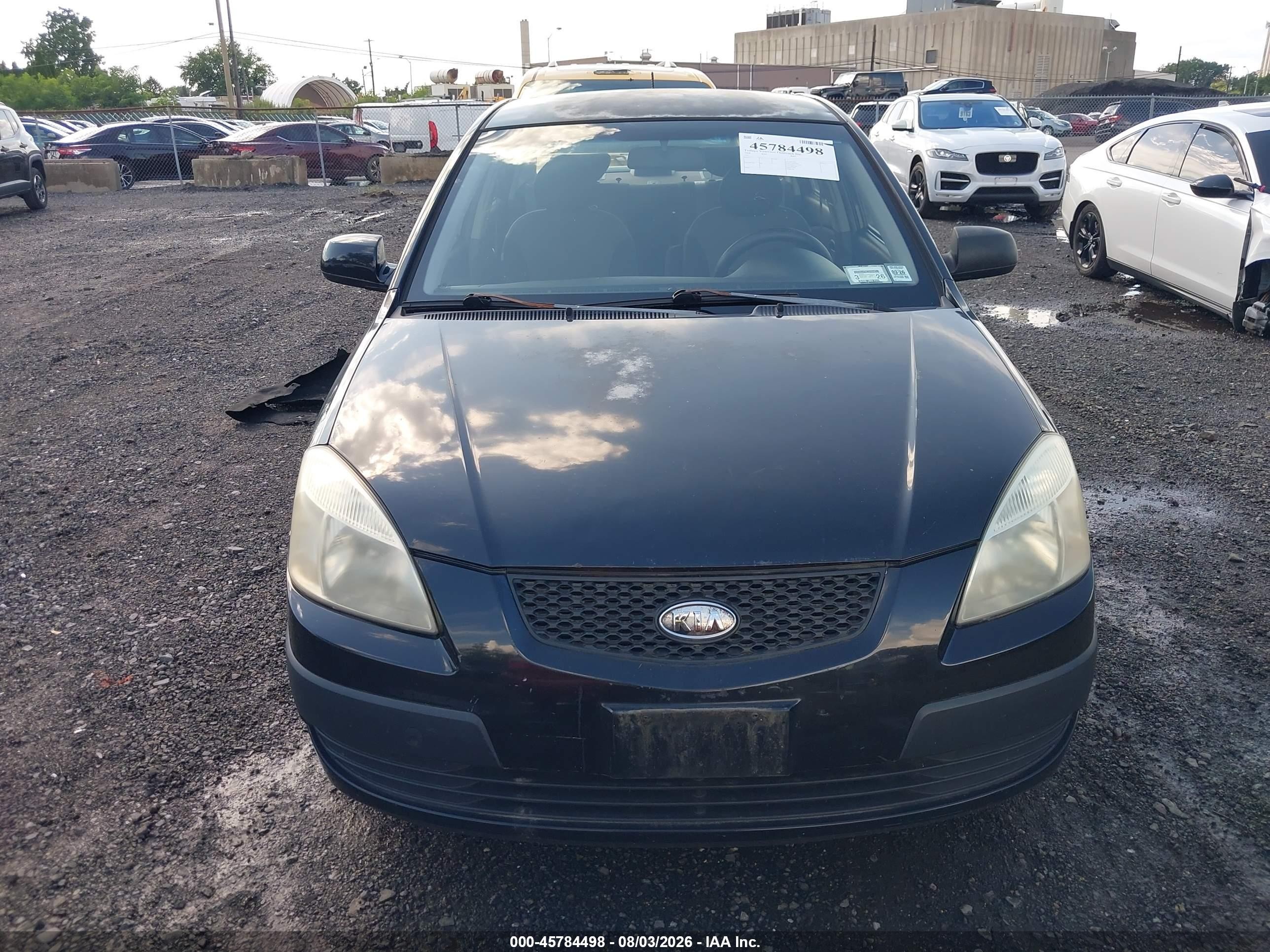 2008 Kia Rio Lx/sx Black vin: KNADE123786384154
