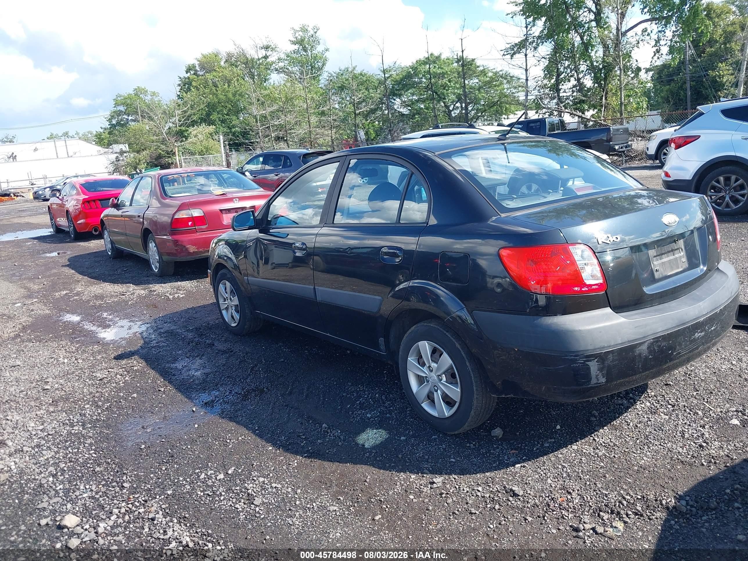2008 Kia Rio Lx/sx Black vin: KNADE123786384154