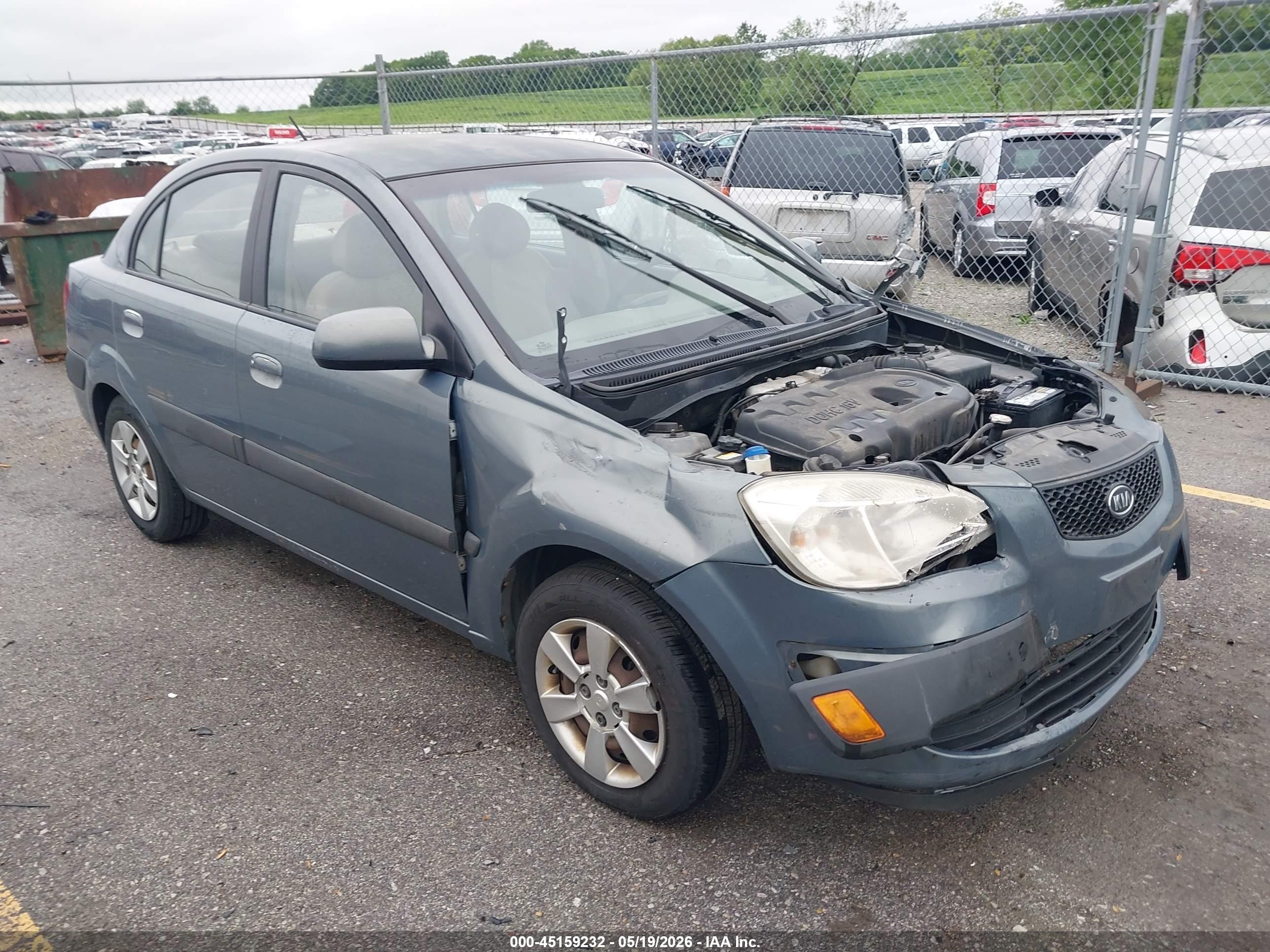 2007 Kia Rio Lx Light Blue vin: KNADE123876267830