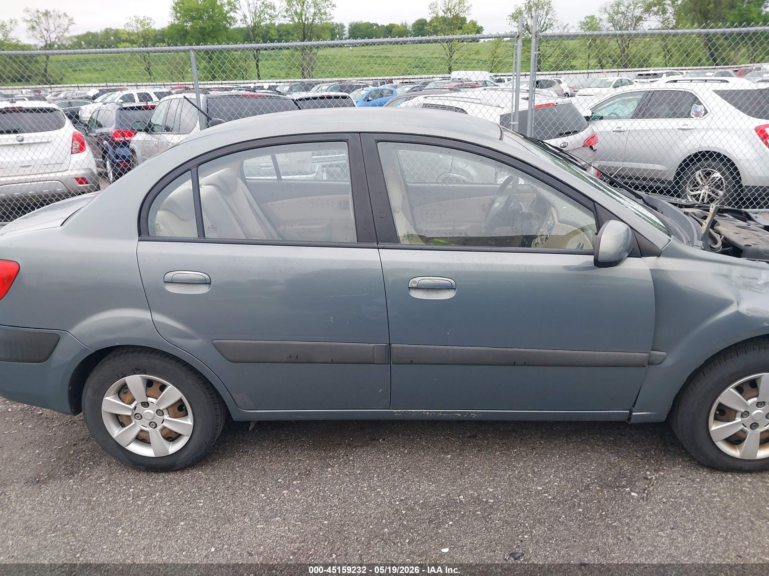 2007 Kia Rio Lx Light Blue vin: KNADE123876267830