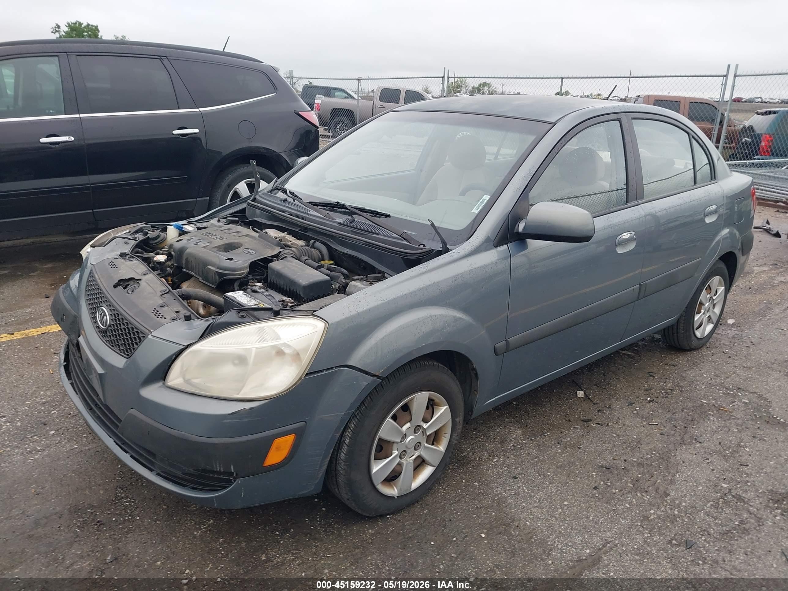 2007 Kia Rio Lx Light Blue vin: KNADE123876267830