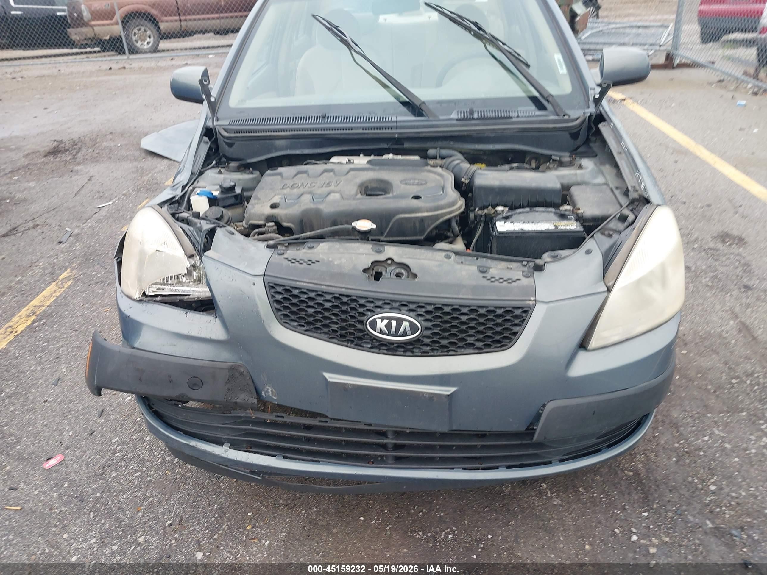 2007 Kia Rio Lx Light Blue vin: KNADE123876267830