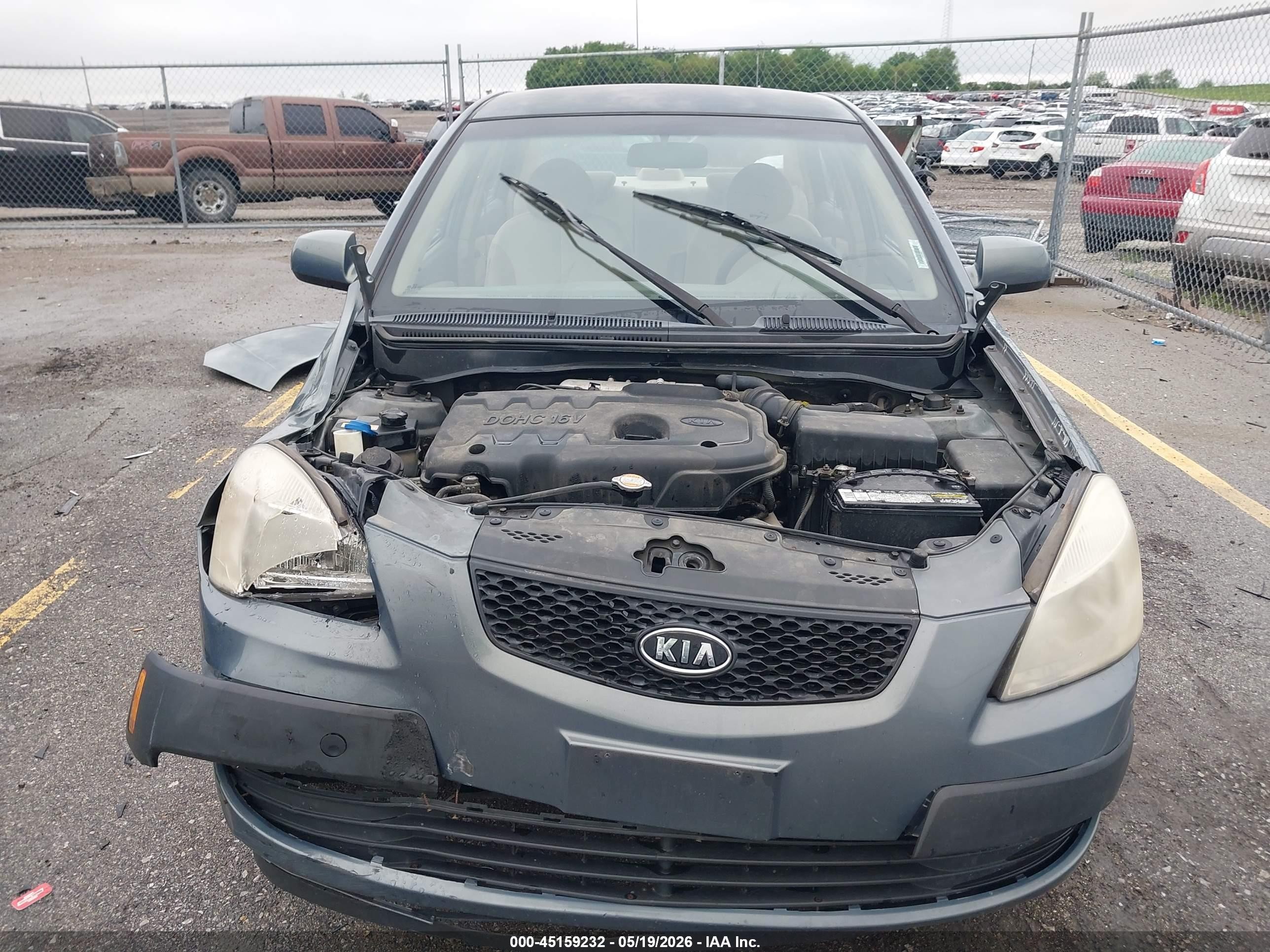 2007 Kia Rio Lx Light Blue vin: KNADE123876267830