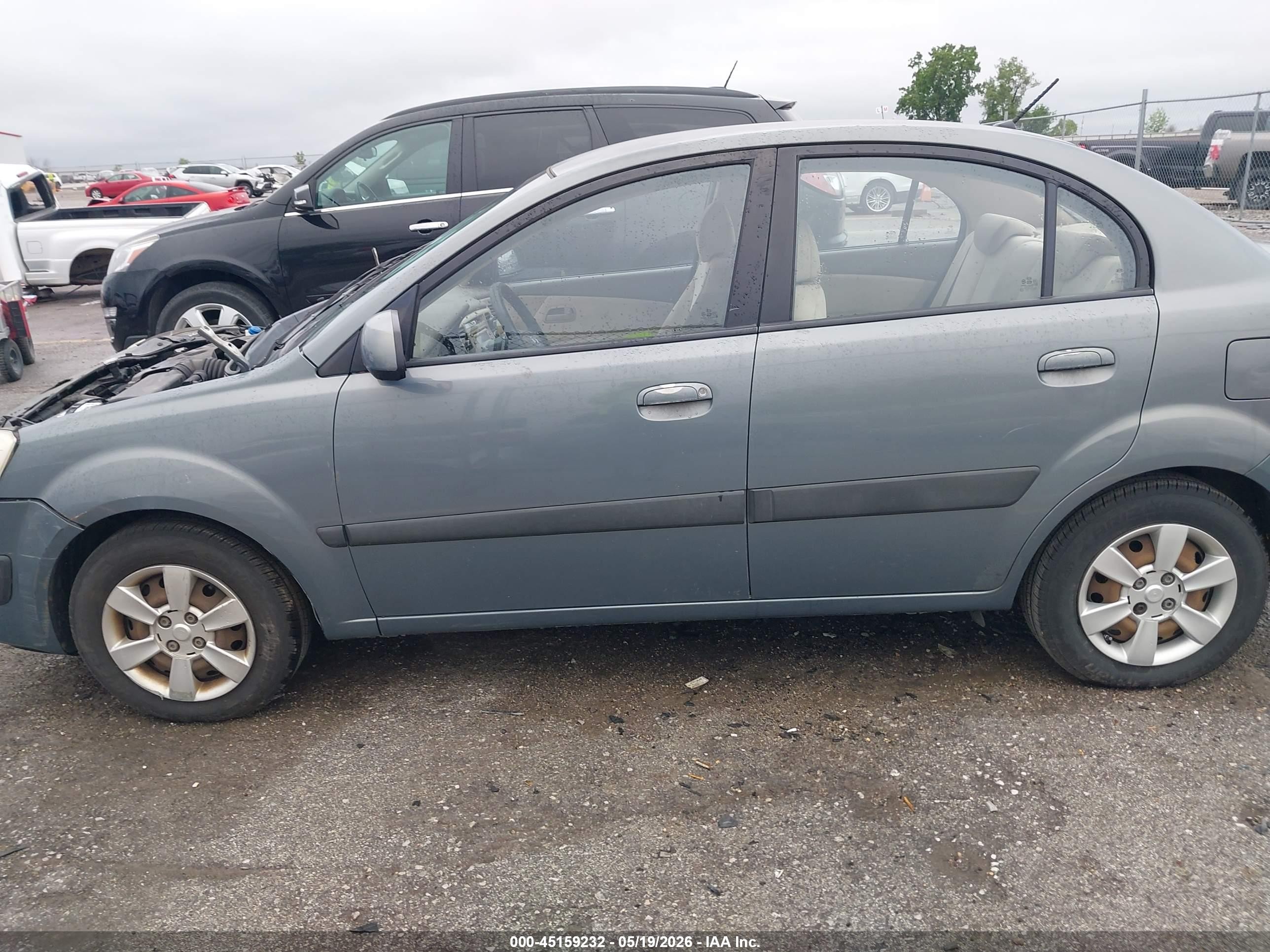 2007 Kia Rio Lx Light Blue vin: KNADE123876267830