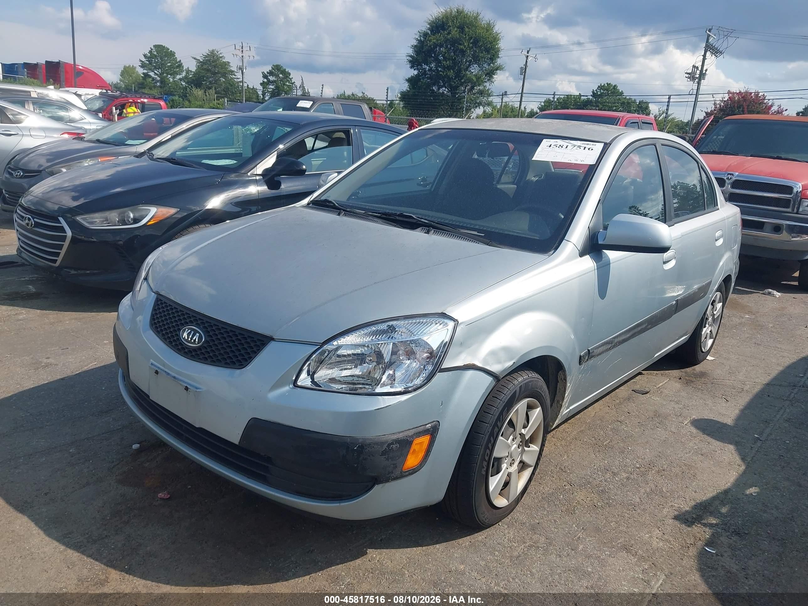 2007 Kia Rio Lx Silver vin: KNADE123876274597