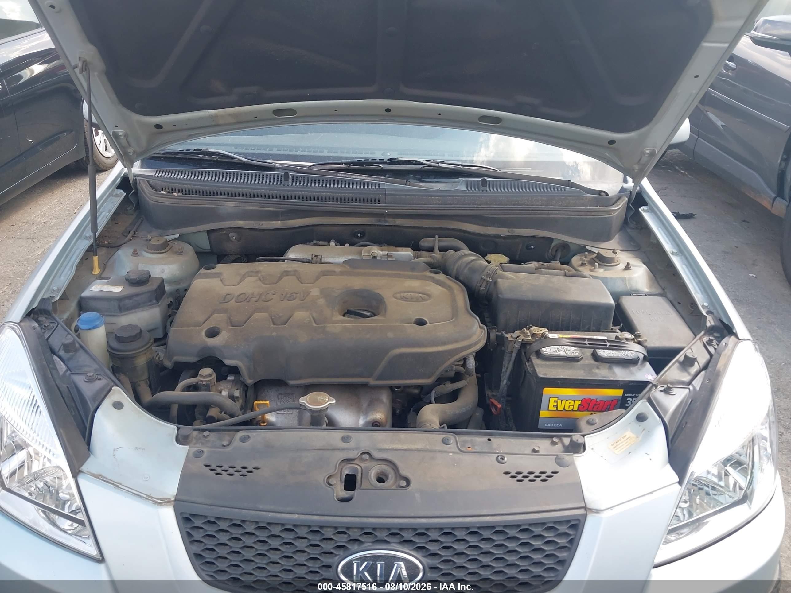 2007 Kia Rio Lx Silver vin: KNADE123876274597