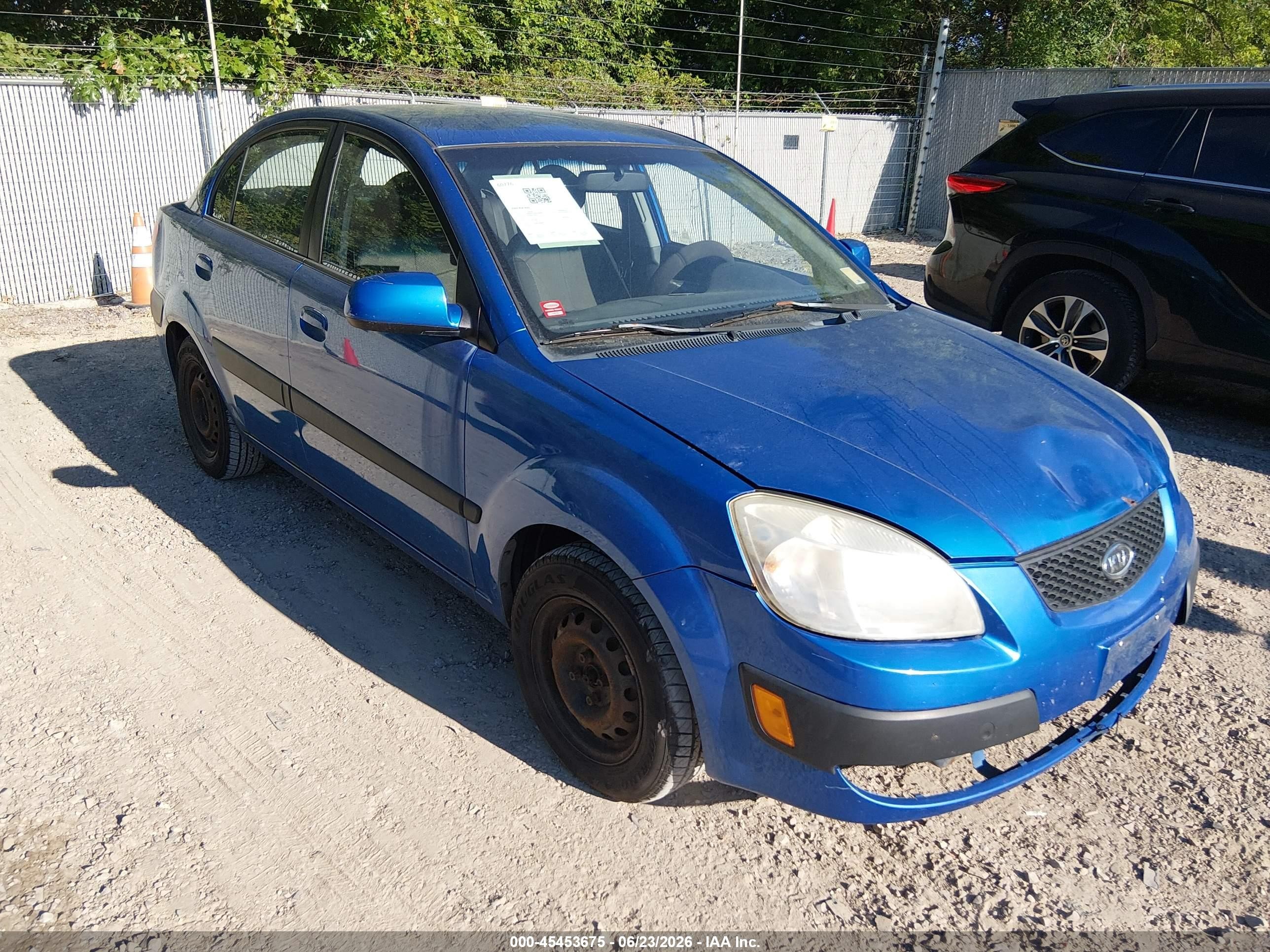 2007 Kia Rio Lx Синий vin: KNADE123876279346