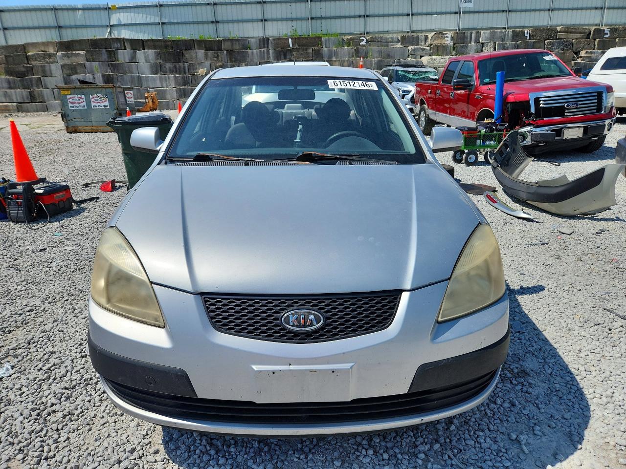2006 Kia Rio Base Silver vin: KNADE123966032514