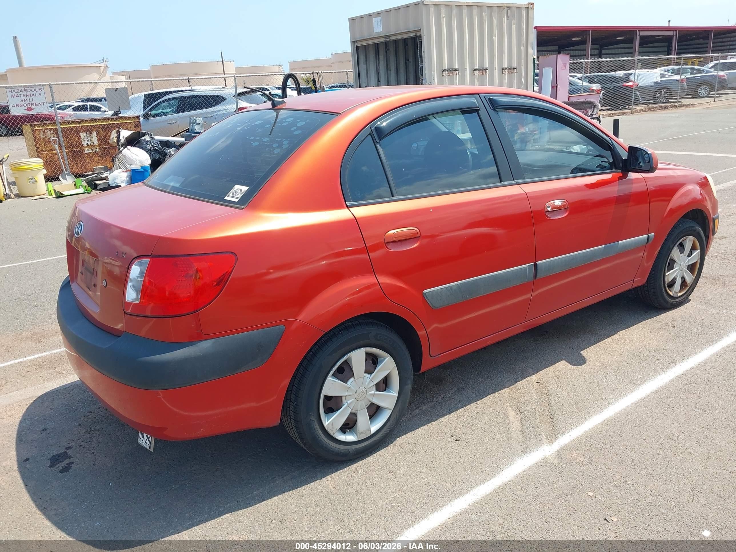 2006 Kia Rio Lx Red vin: KNADE123966170196
