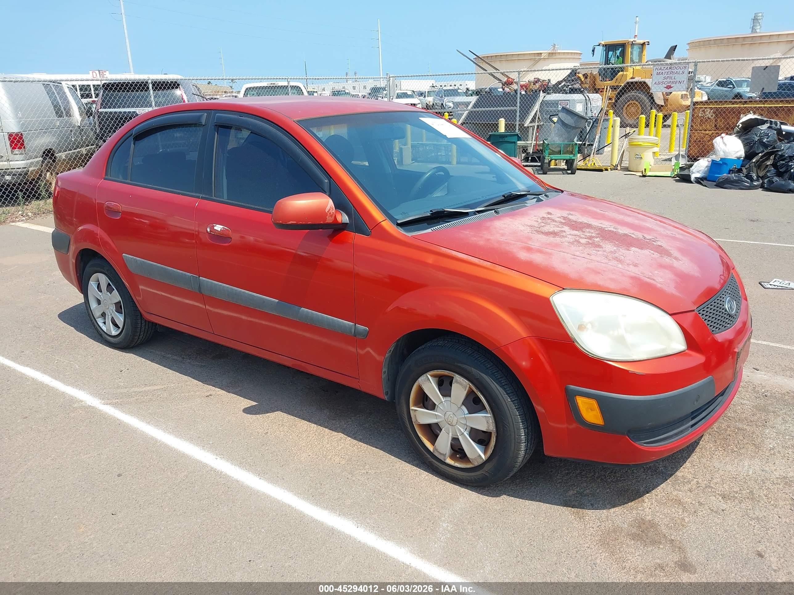 2006 Kia Rio Lx Red vin: KNADE123966170196