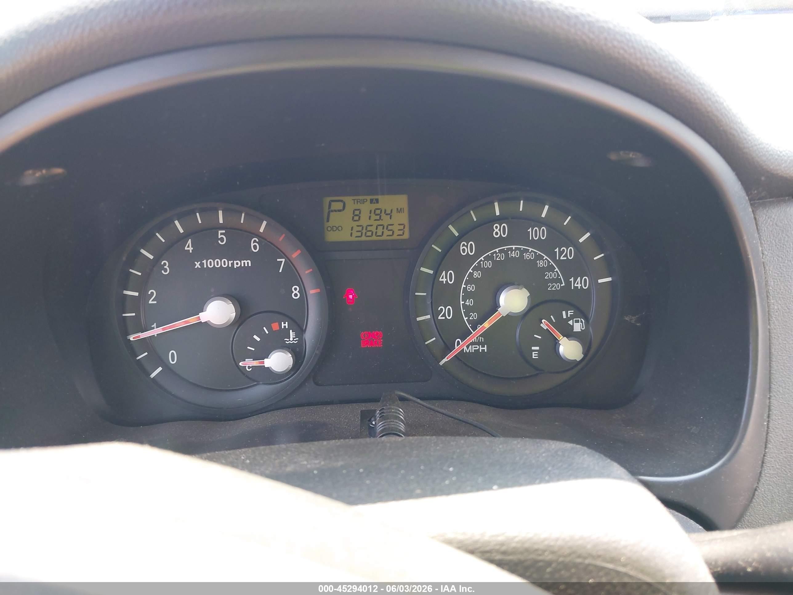 2006 Kia Rio Lx Red vin: KNADE123966170196