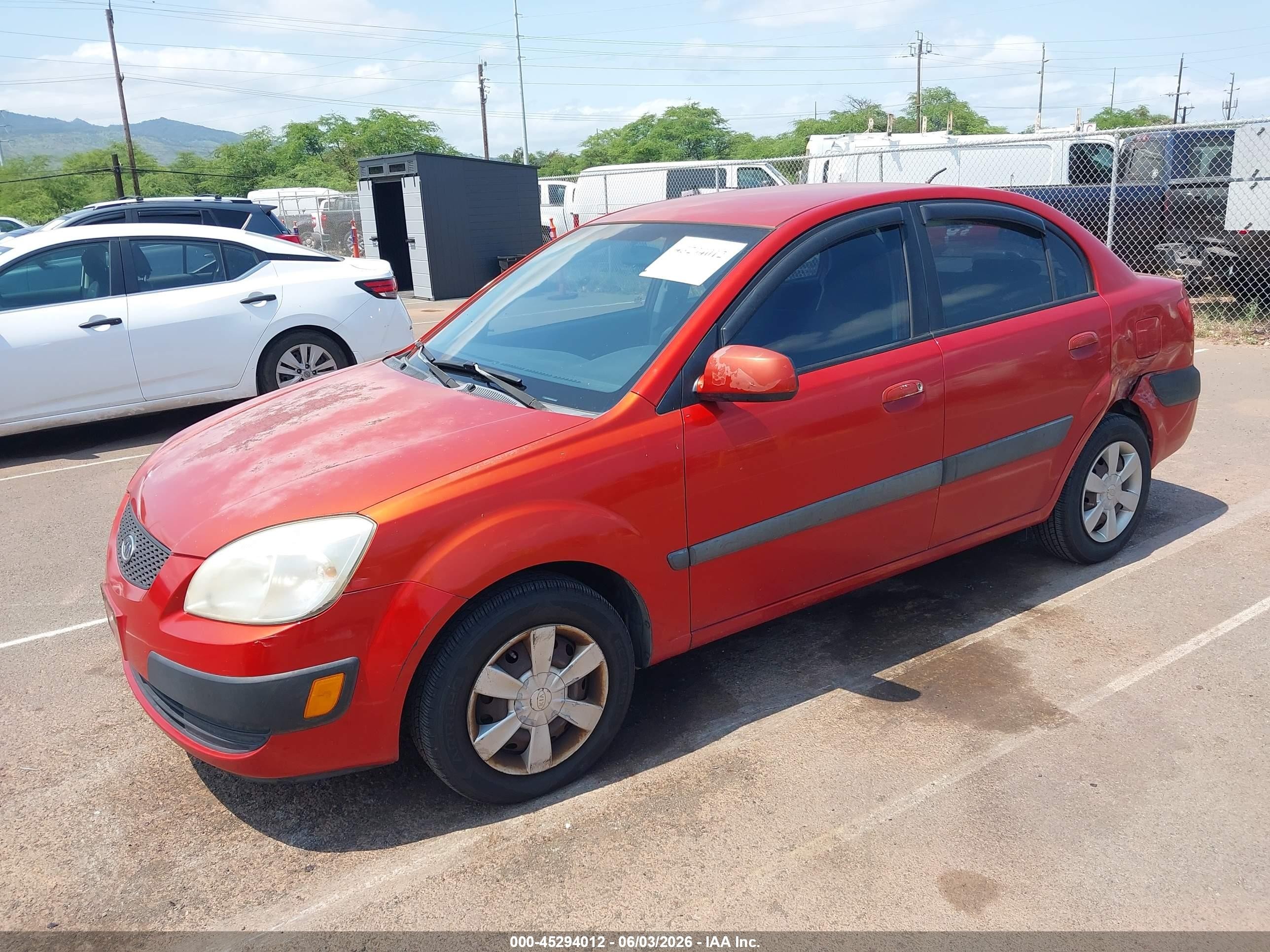 2006 Kia Rio Lx Red vin: KNADE123966170196