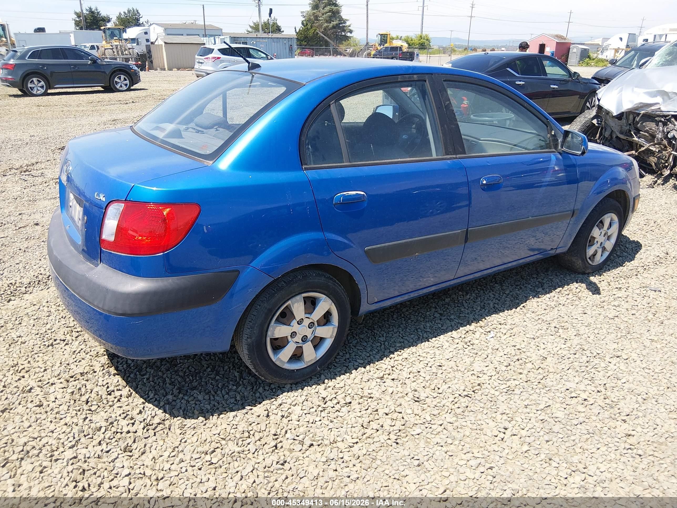 2007 Kia Rio Lx Blue vin: KNADE123976187937