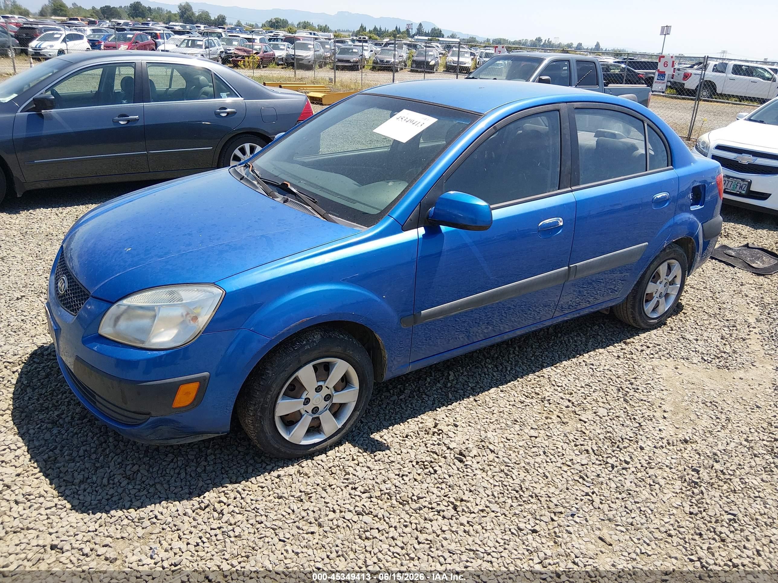 2007 Kia Rio Lx Blue vin: KNADE123976187937