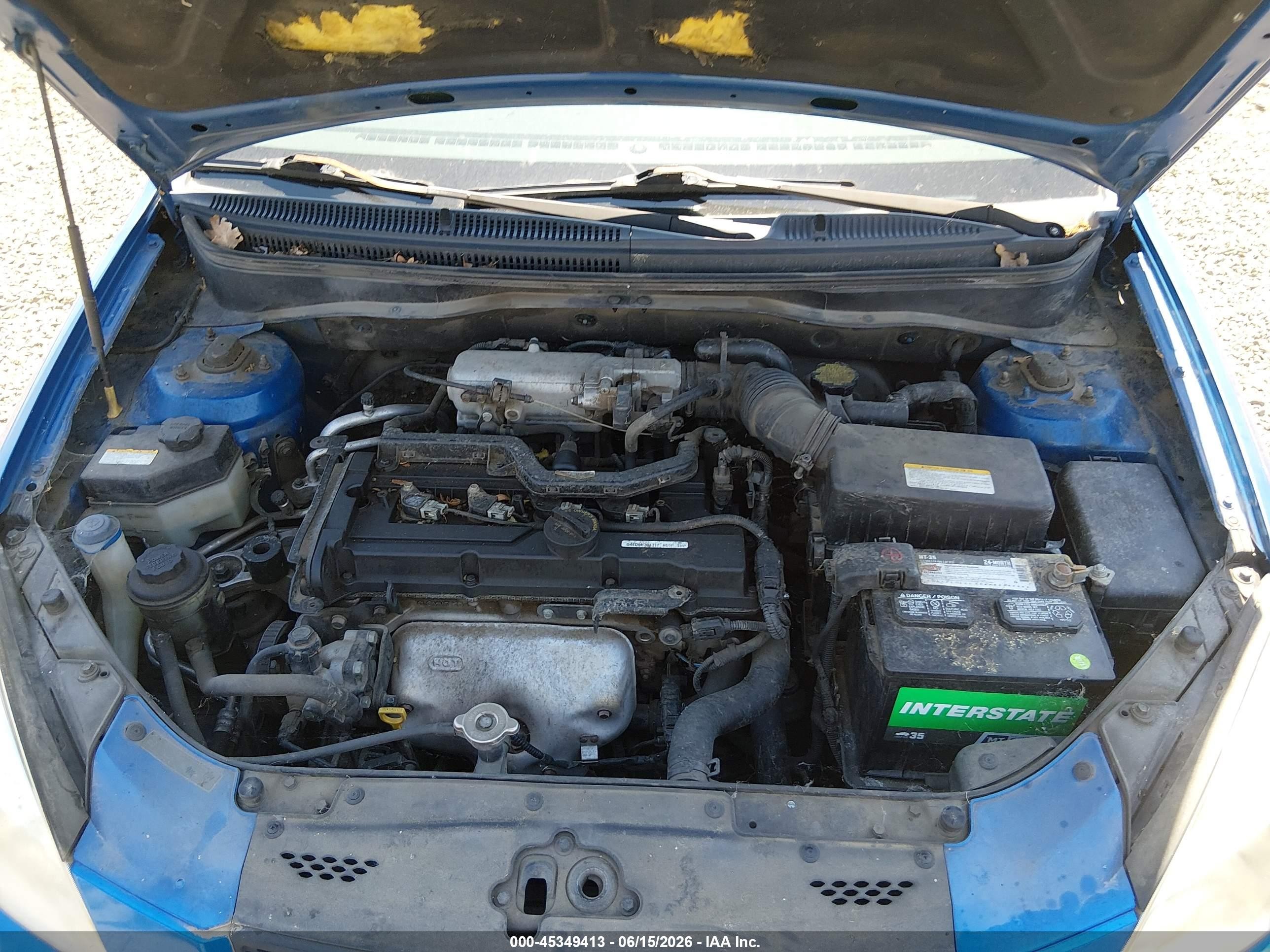 2007 Kia Rio Lx Blue vin: KNADE123976187937