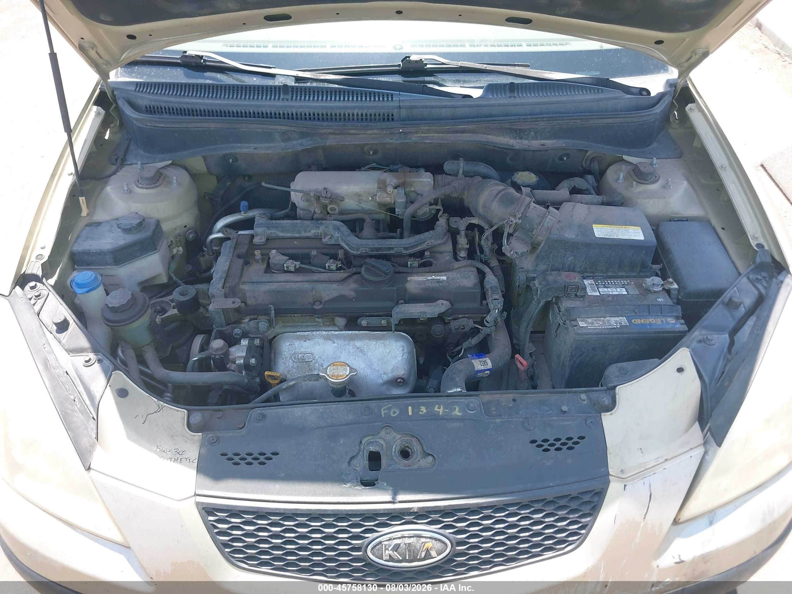 2006 Kia Rio Lx Золотой vin: KNADE123X66070494