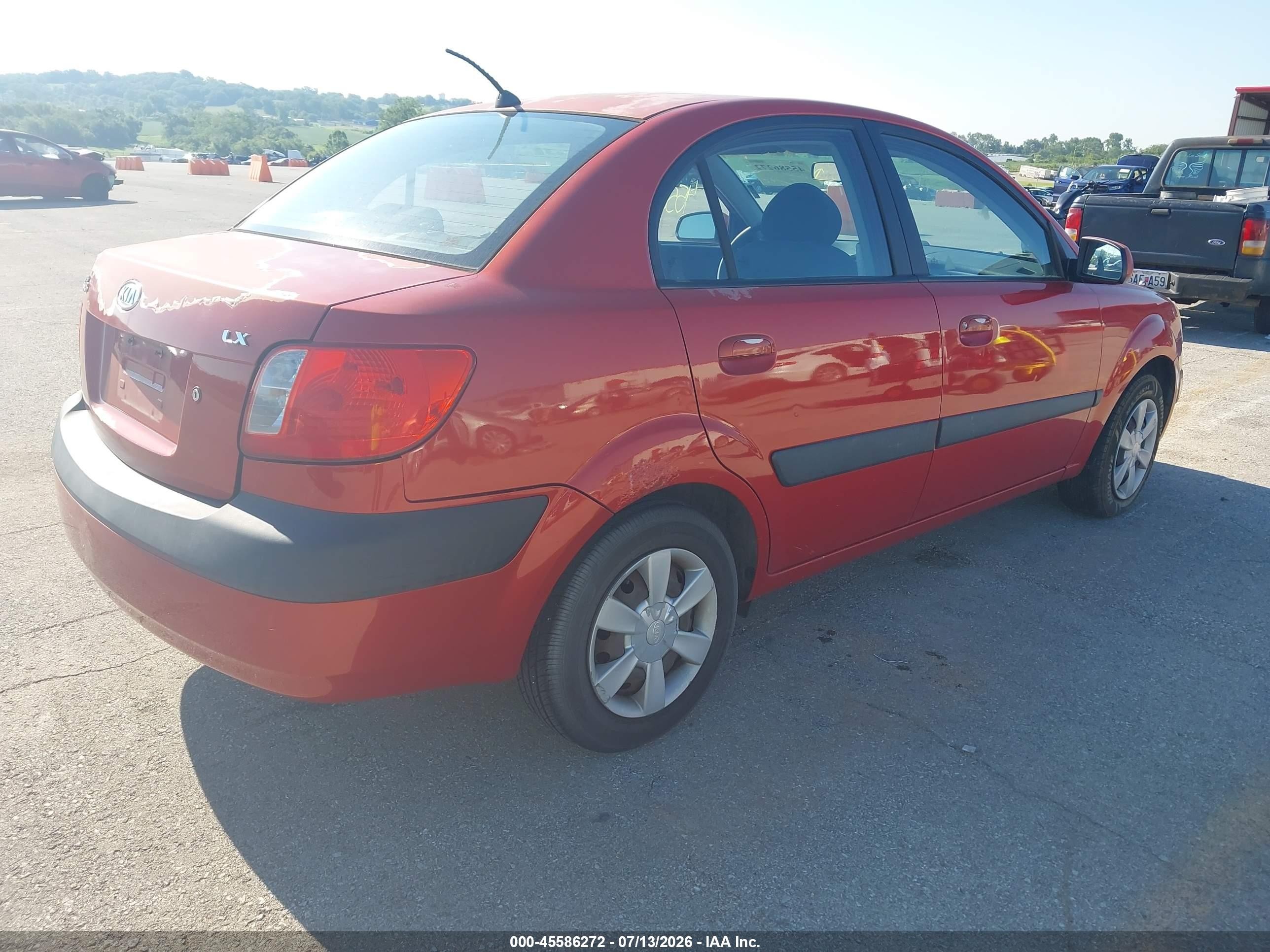 2006 Kia Rio Lx Red vin: KNADE123X66103431