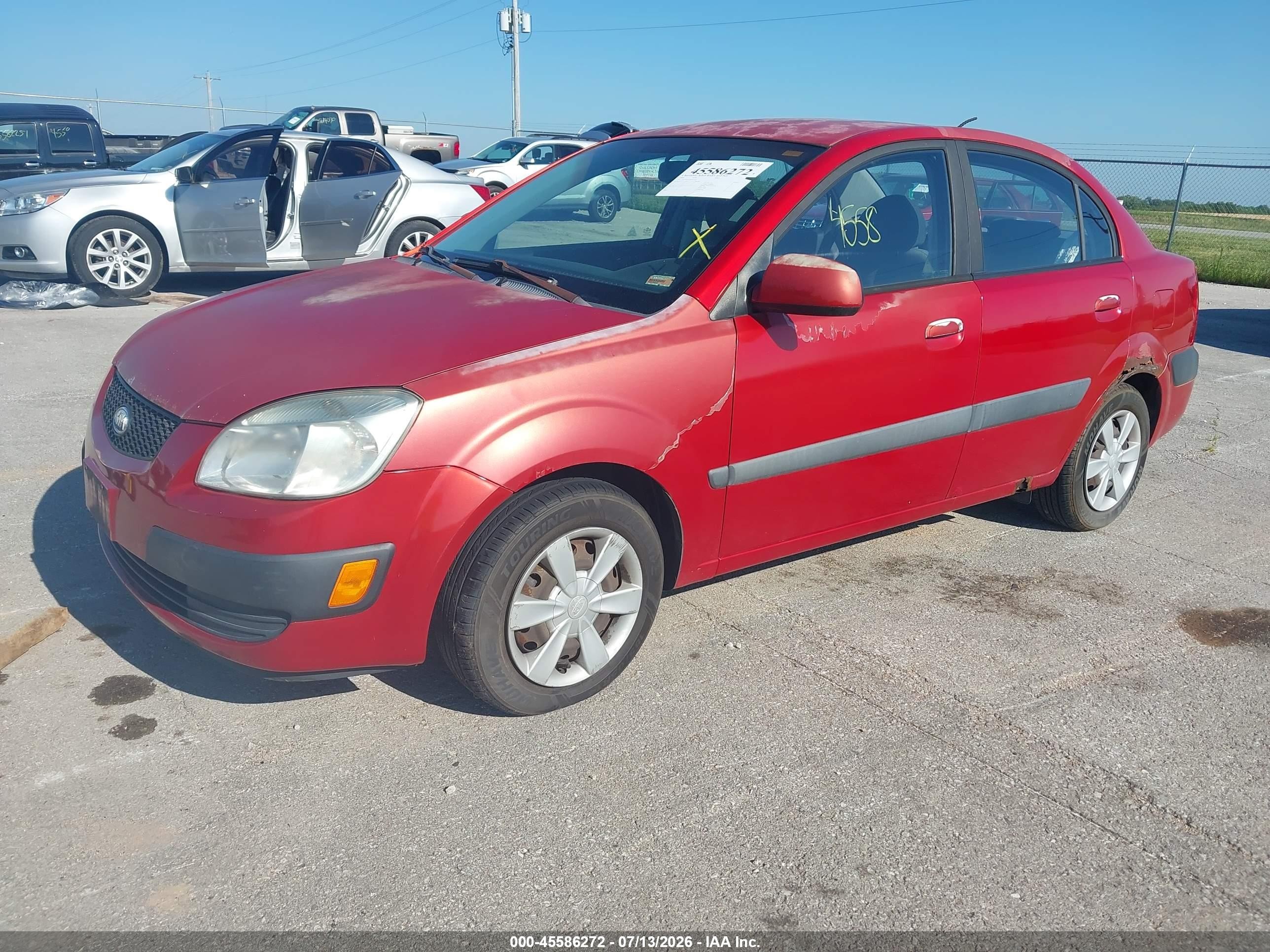 2006 Kia Rio Lx Red vin: KNADE123X66103431