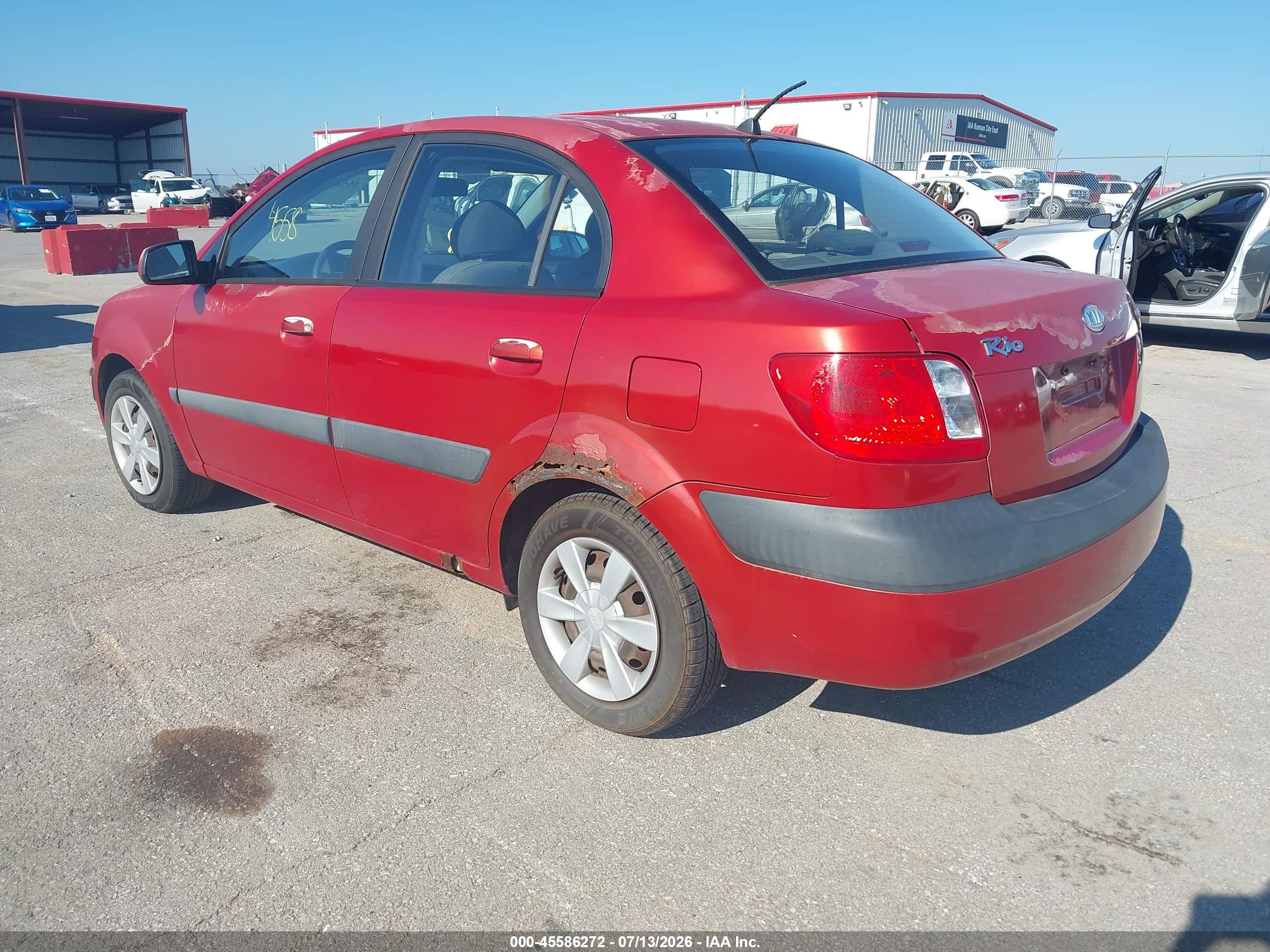 2006 Kia Rio Lx Red vin: KNADE123X66103431
