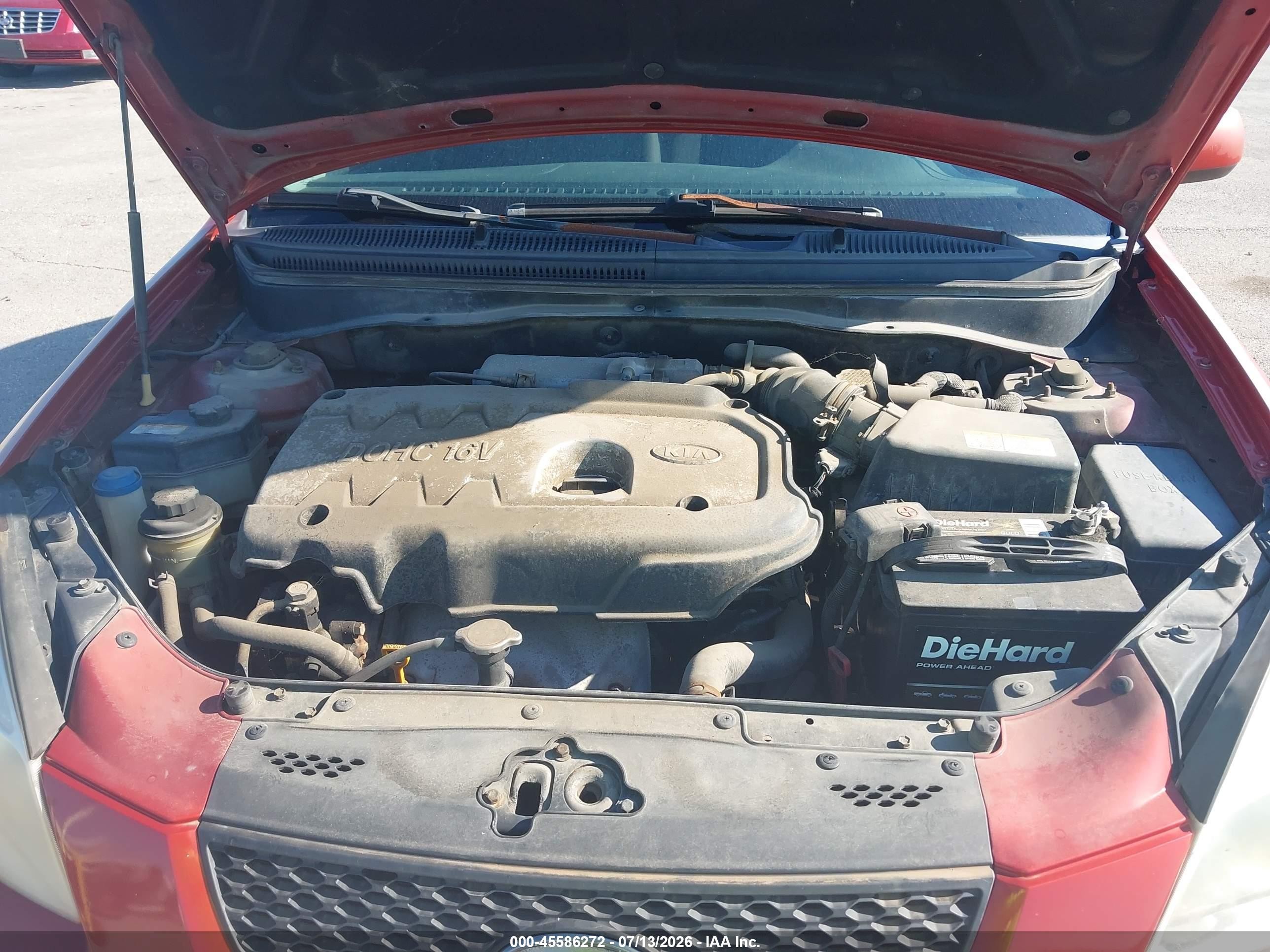2006 Kia Rio Lx Red vin: KNADE123X66103431