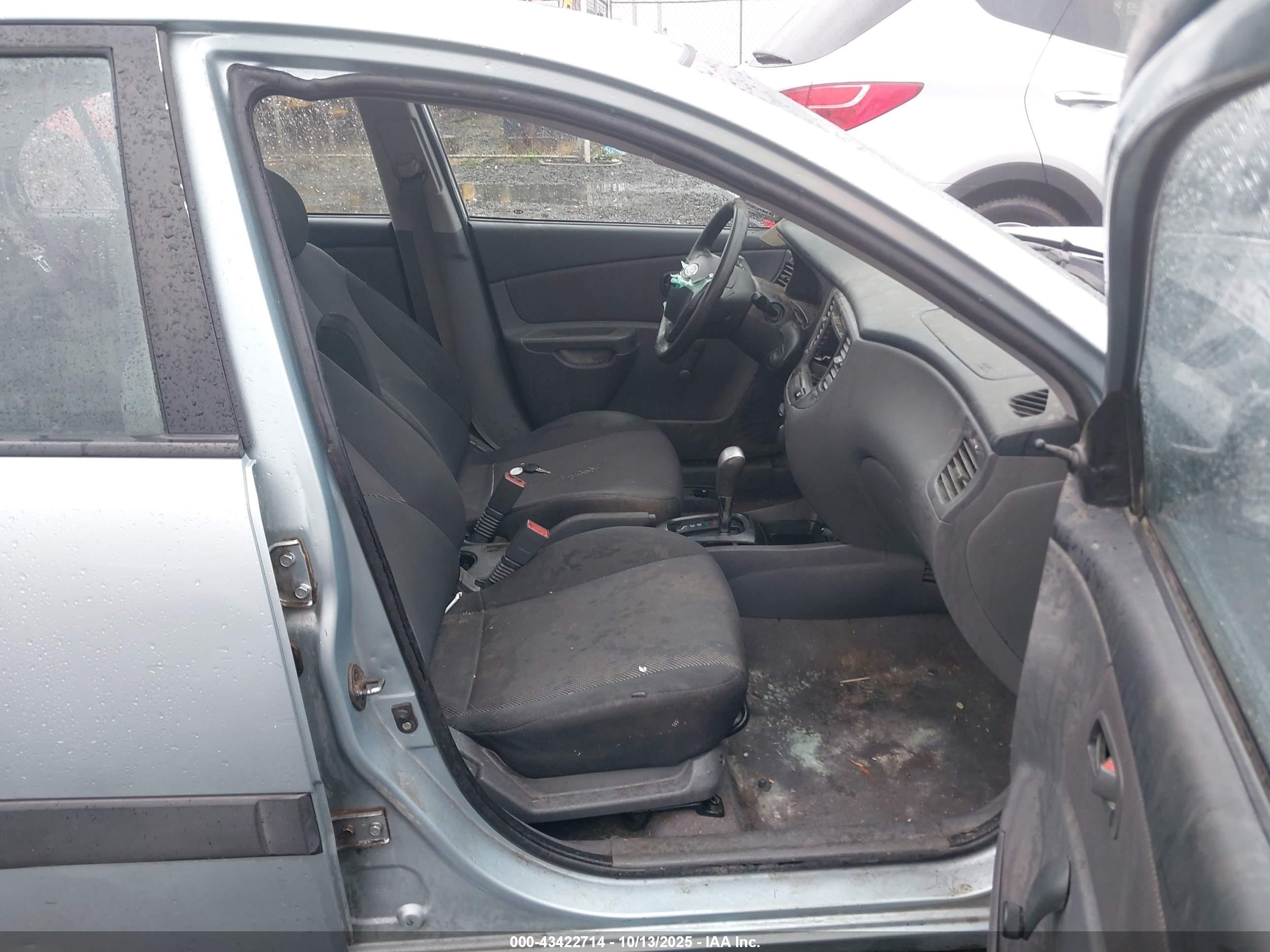 2007 Kia Rio Lx Light Blue vin: KNADE123X76268946