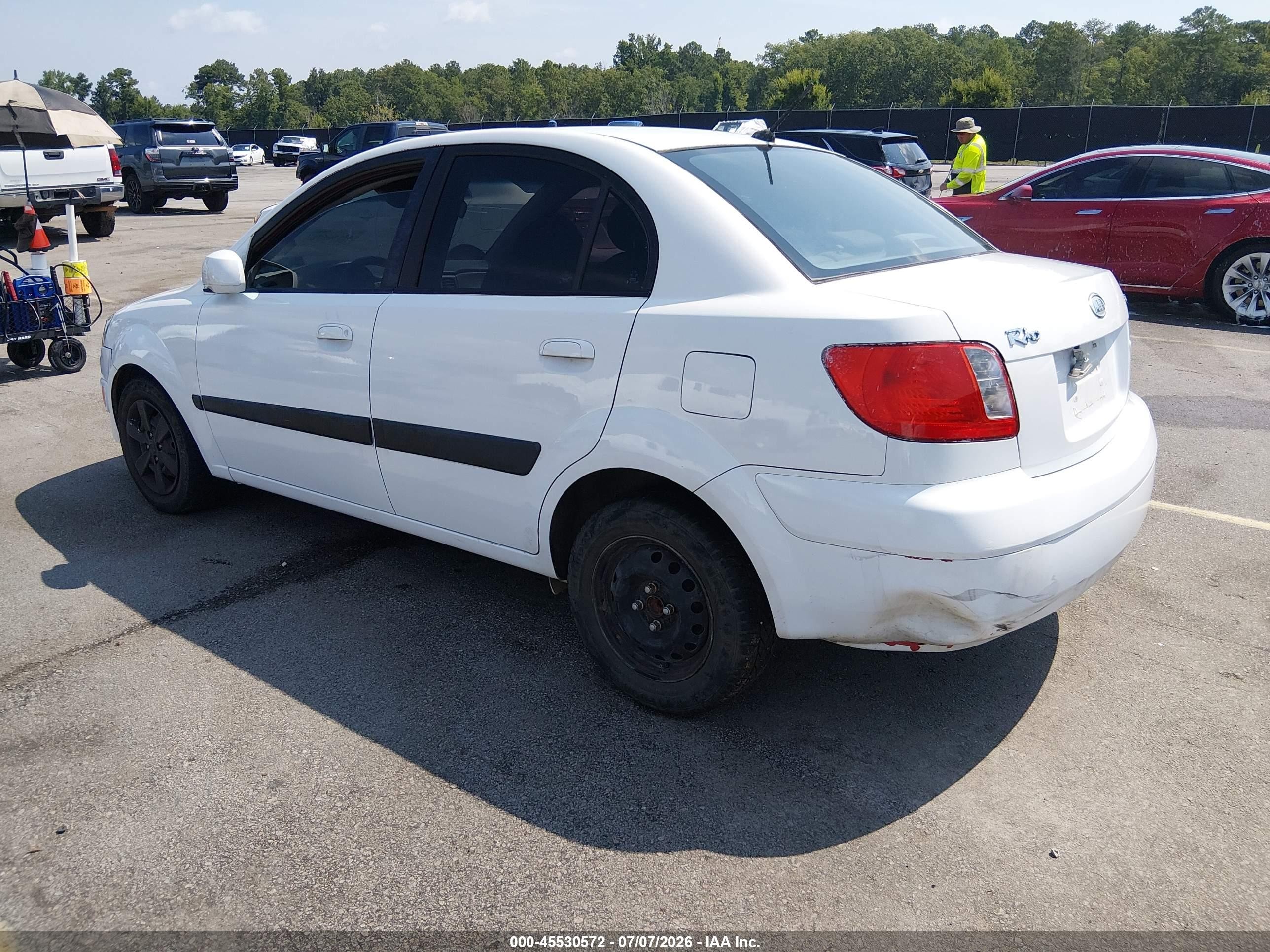 2008 Kia Rio Lx White vin: KNADE123X86299521