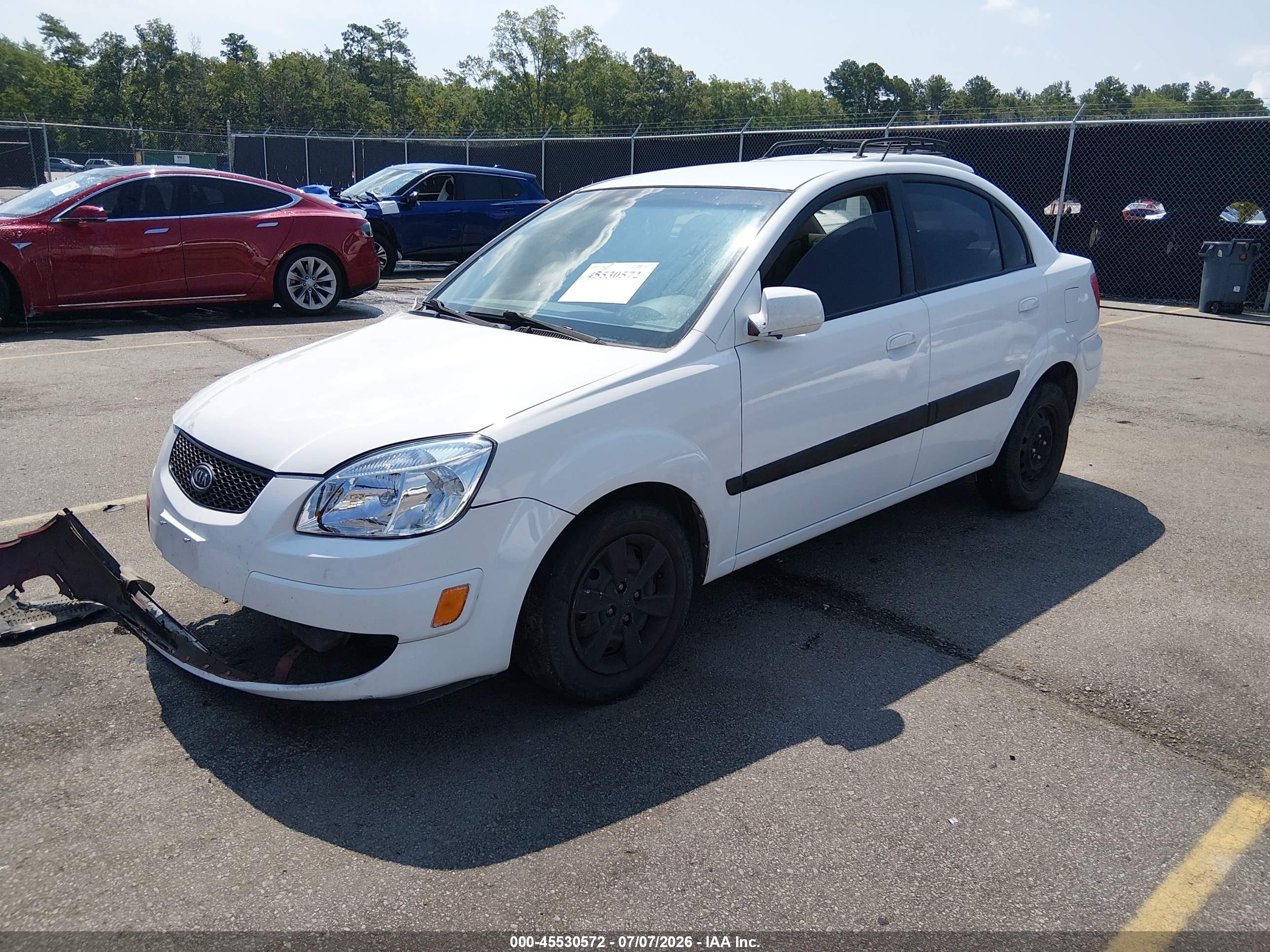 2008 Kia Rio Lx White vin: KNADE123X86299521