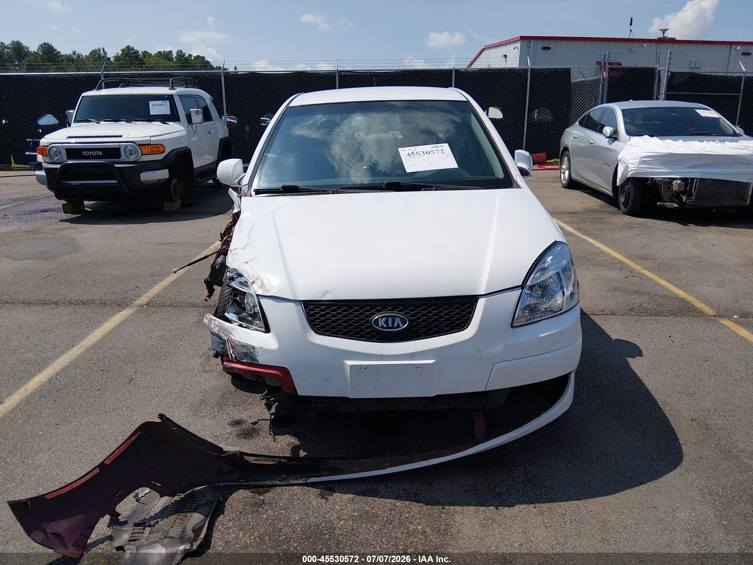 2008 Kia Rio Lx White vin: KNADE123X86299521