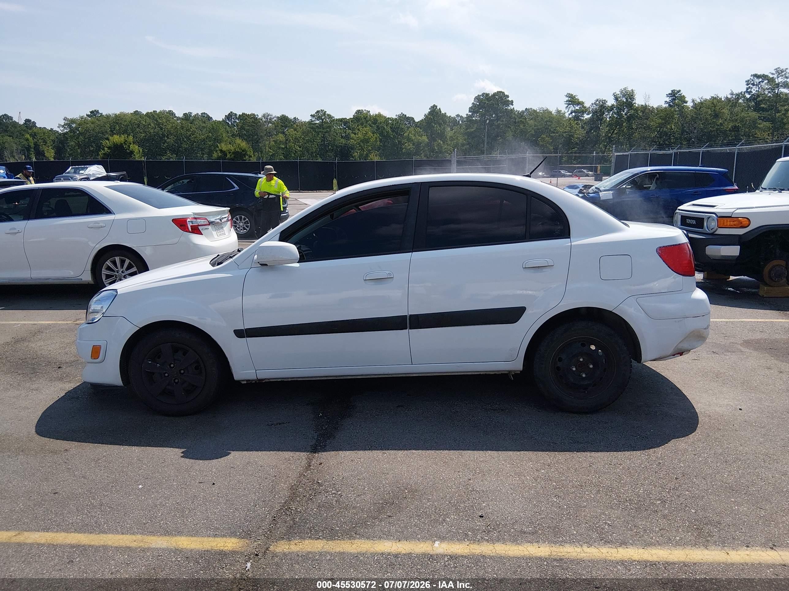 2008 Kia Rio Lx White vin: KNADE123X86299521
