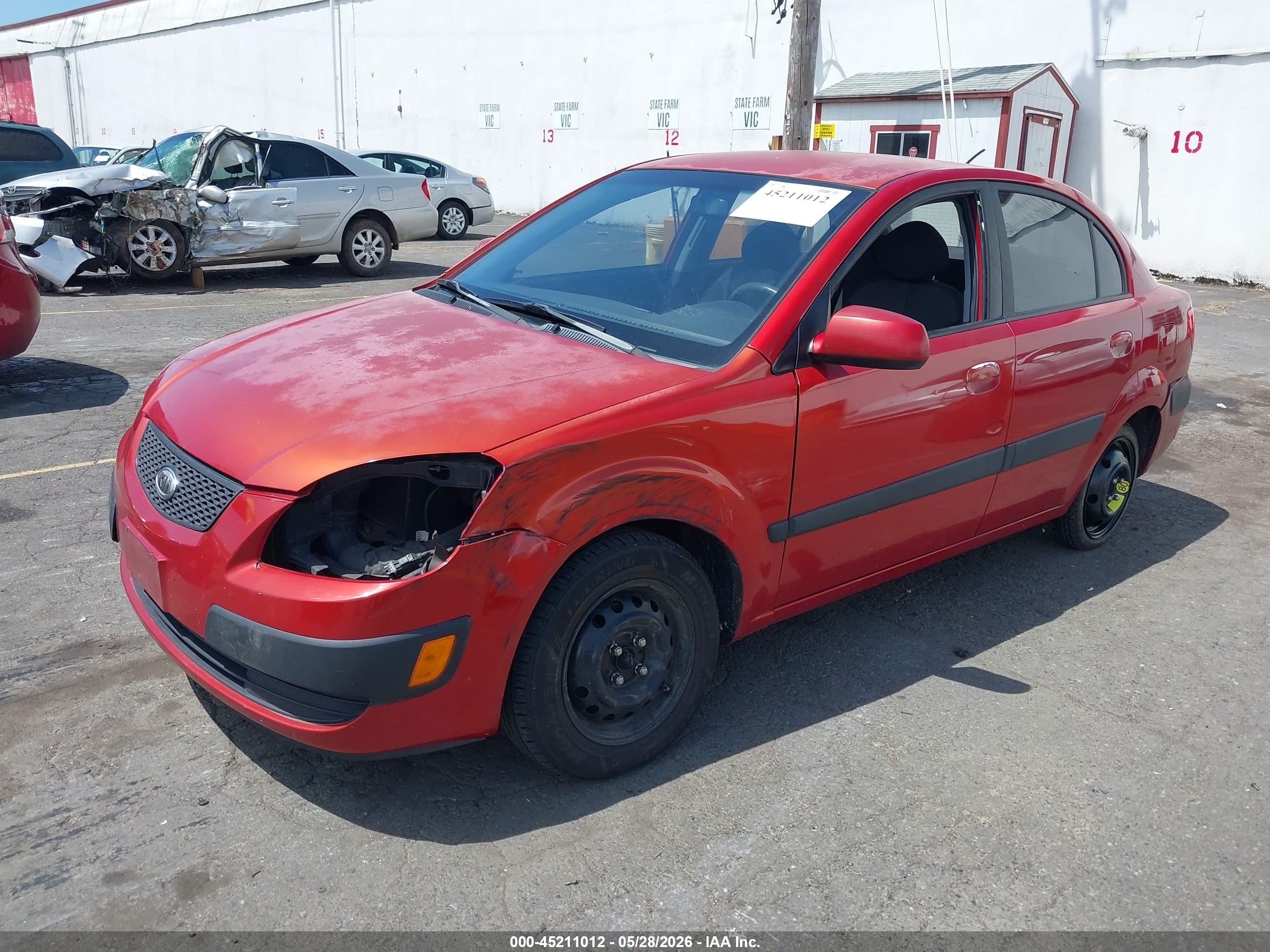 2008 Kia Rio Lx Оранжевый vin: KNADE123X86303888