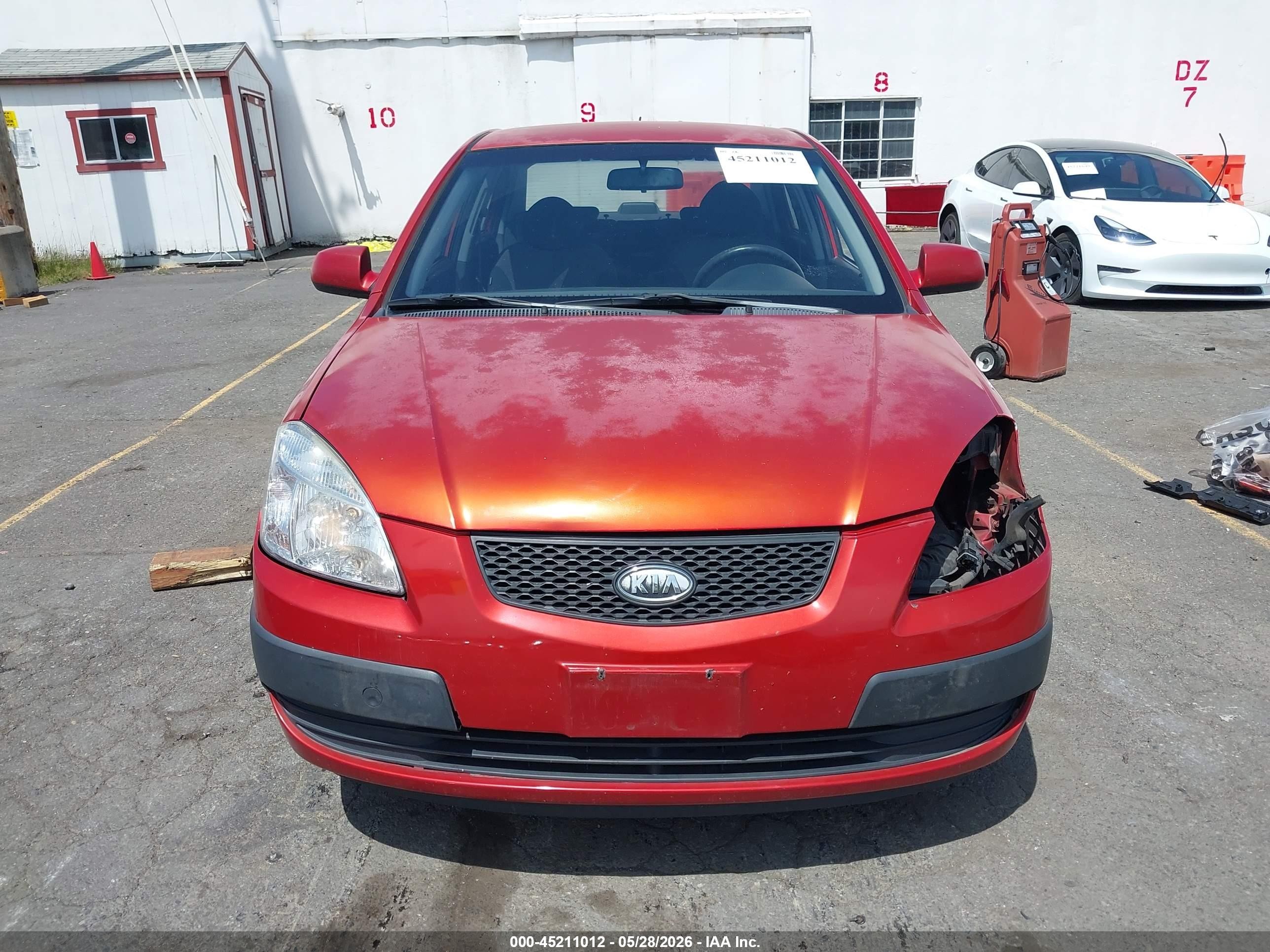 2008 Kia Rio Lx Оранжевый vin: KNADE123X86303888
