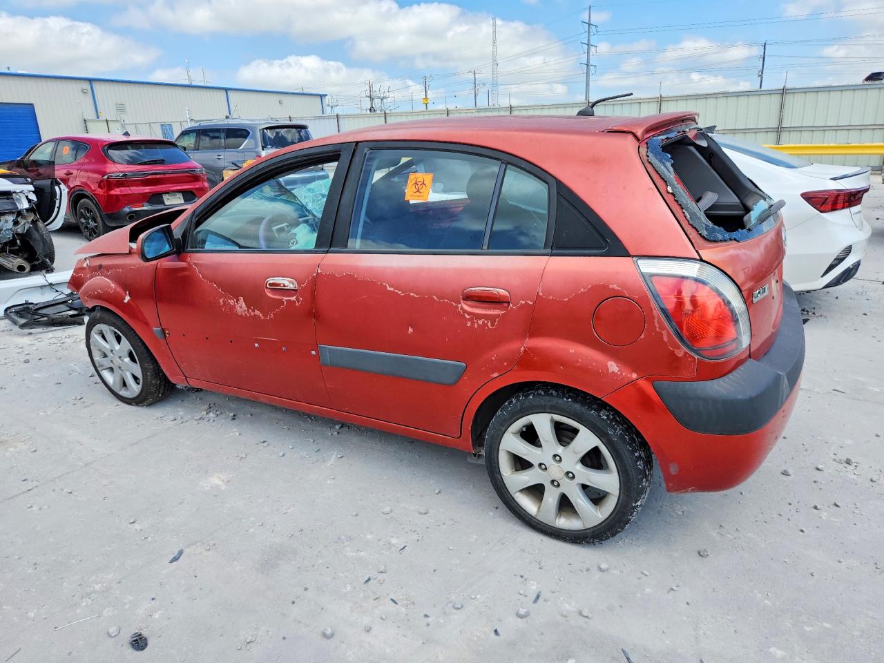 2007 Kia Rio 5 Sx Red vin: KNADE163276235840