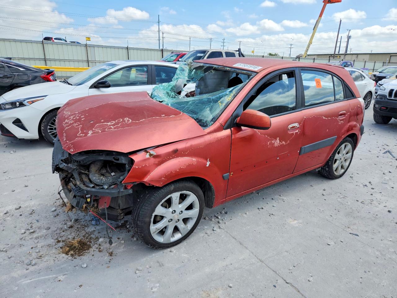2007 Kia Rio 5 Sx Red vin: KNADE163276235840