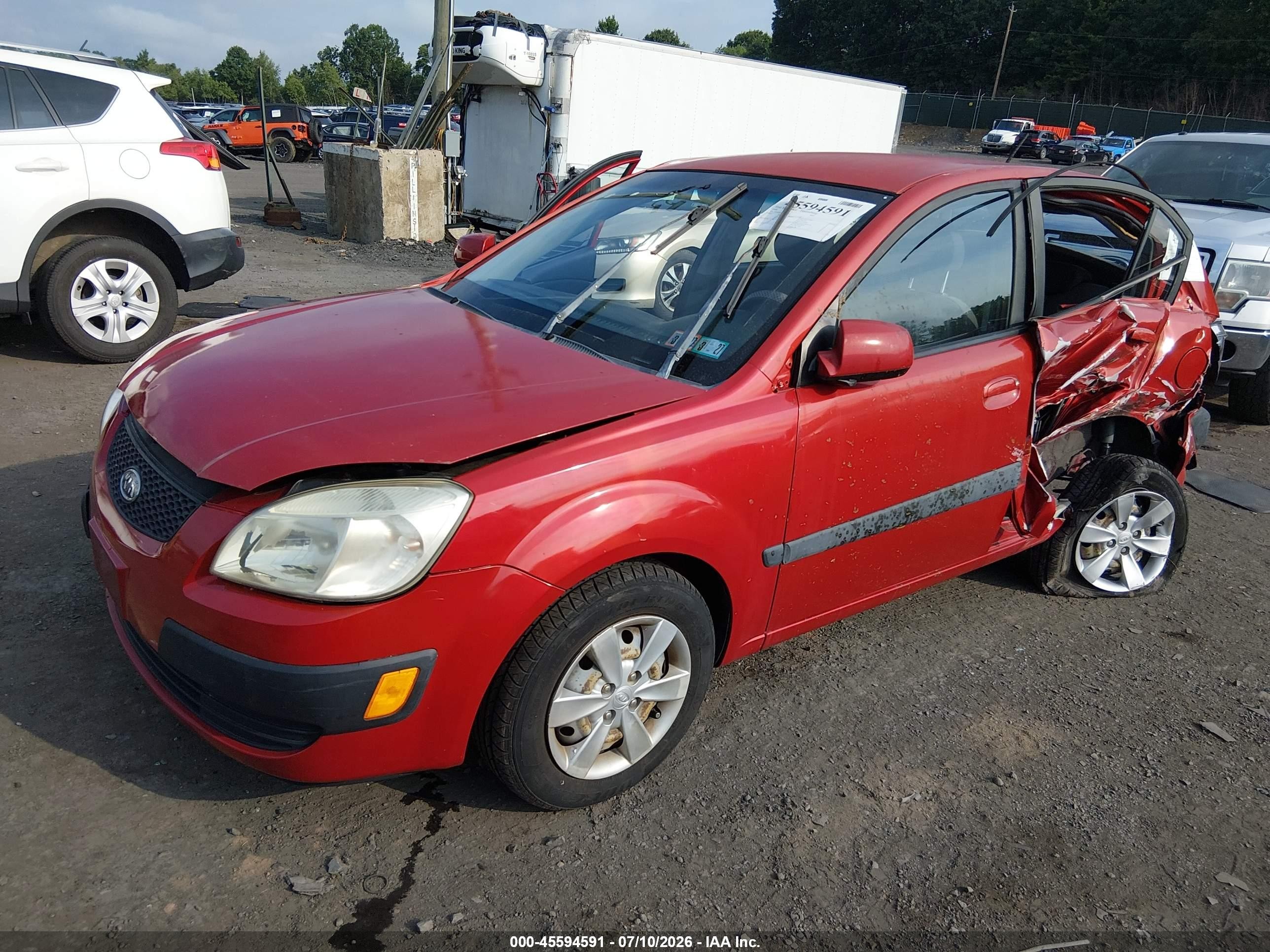 2008 Kia Rio5 Lx Red vin: KNADE163786371561