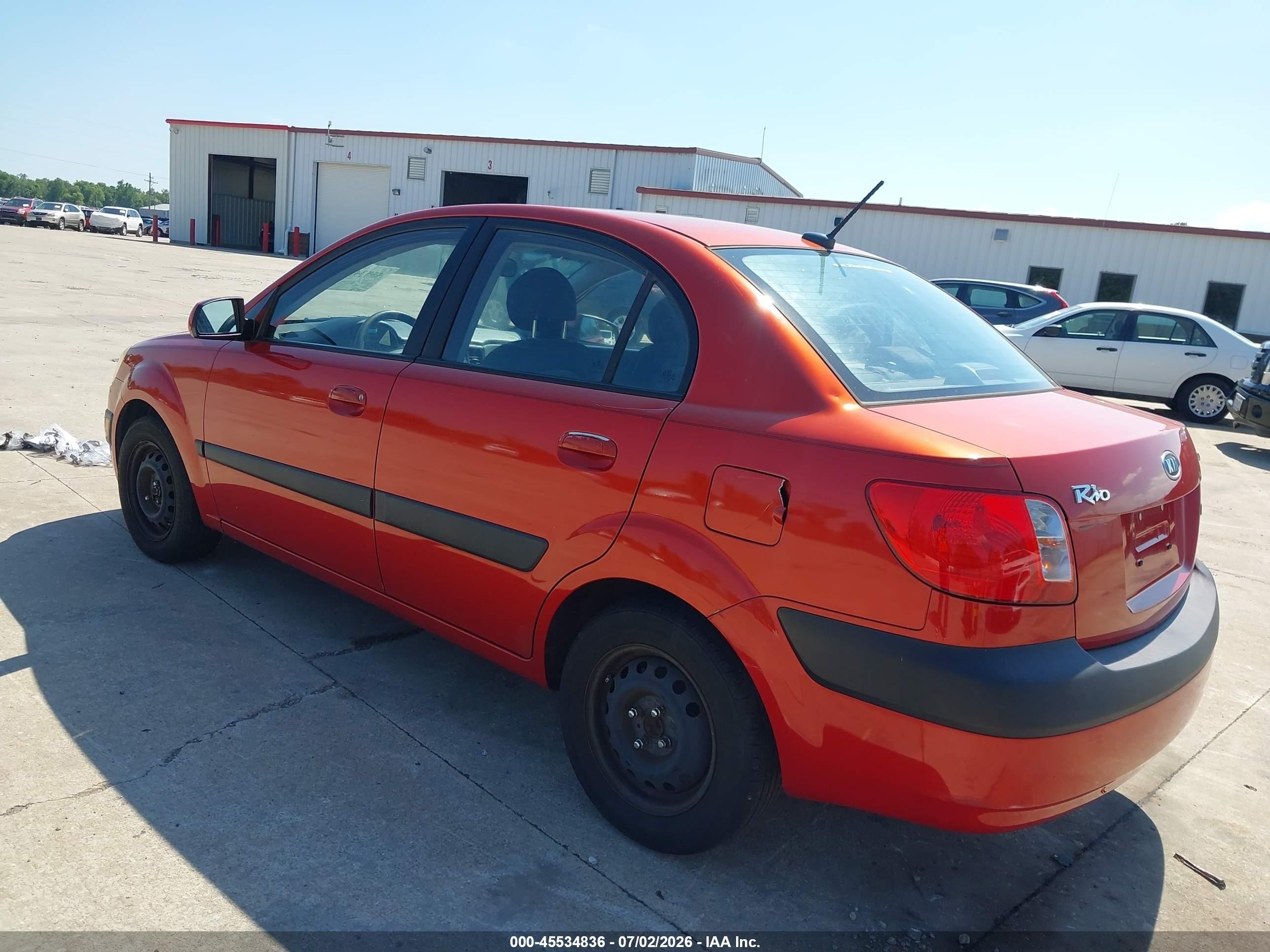 2009 Kia Rio Lx Orange vin: KNADE223096527128