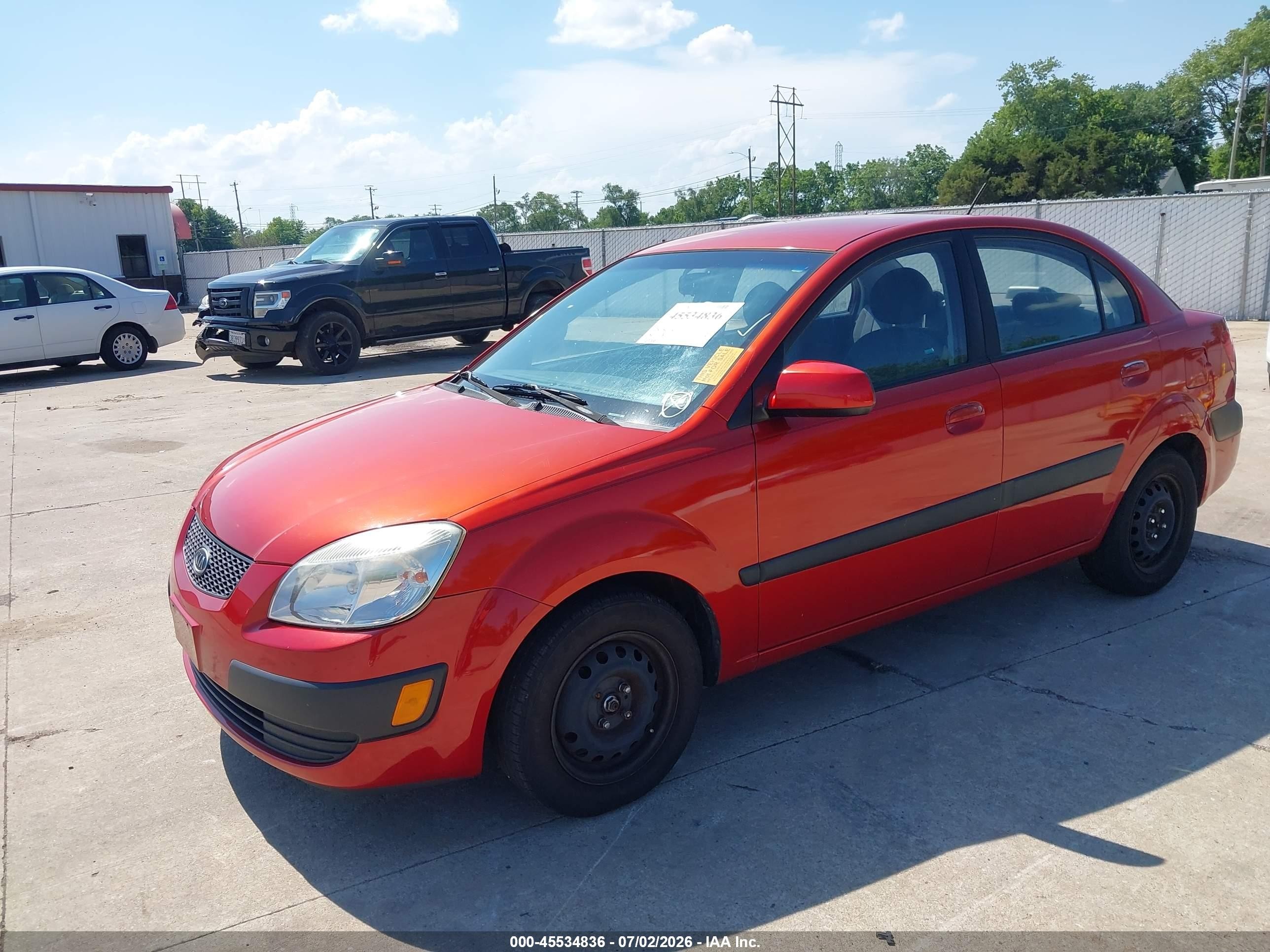 2009 Kia Rio Lx Orange vin: KNADE223096527128
