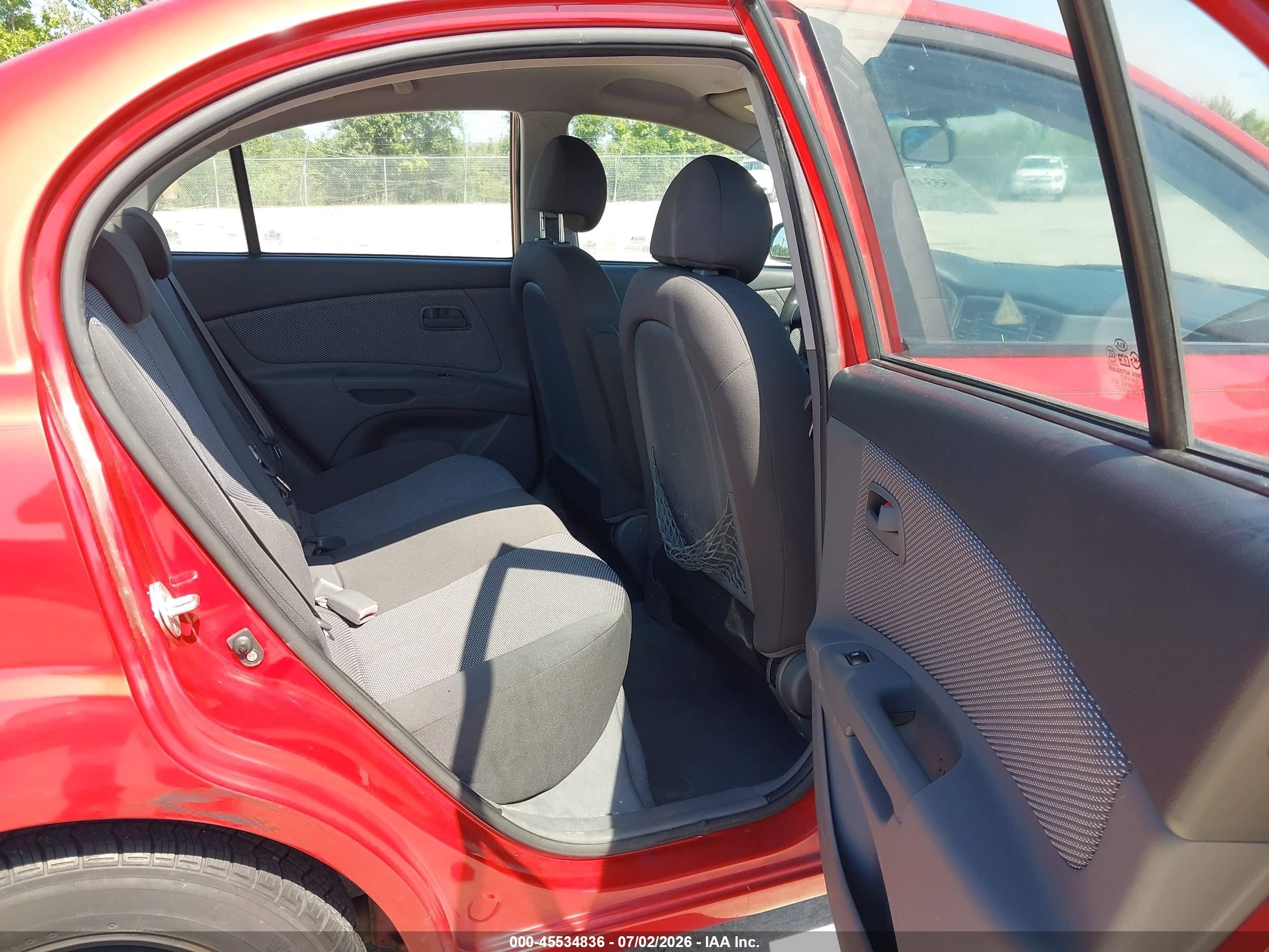 2009 Kia Rio Lx Orange vin: KNADE223096527128