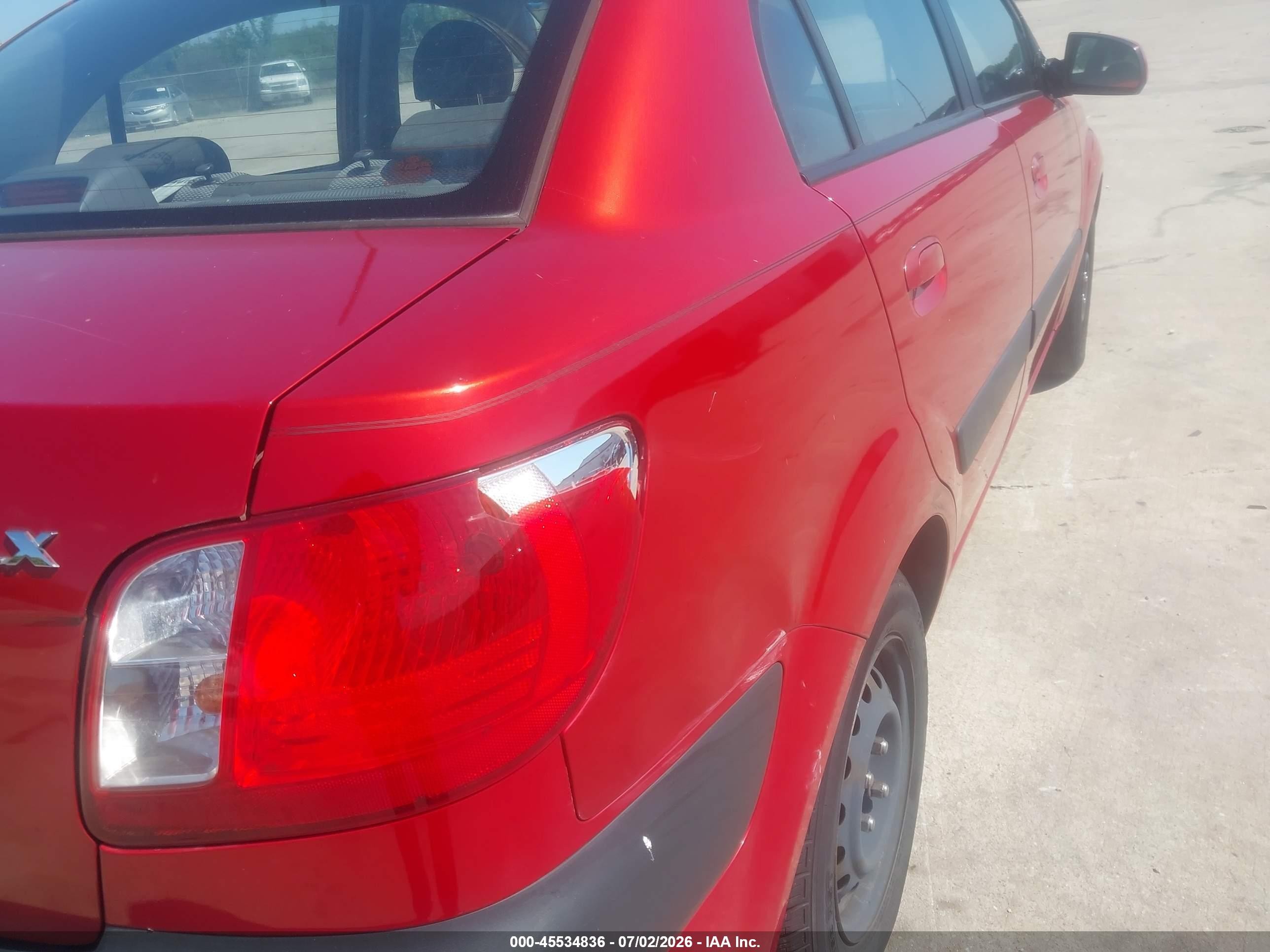 2009 Kia Rio Lx Orange vin: KNADE223096527128