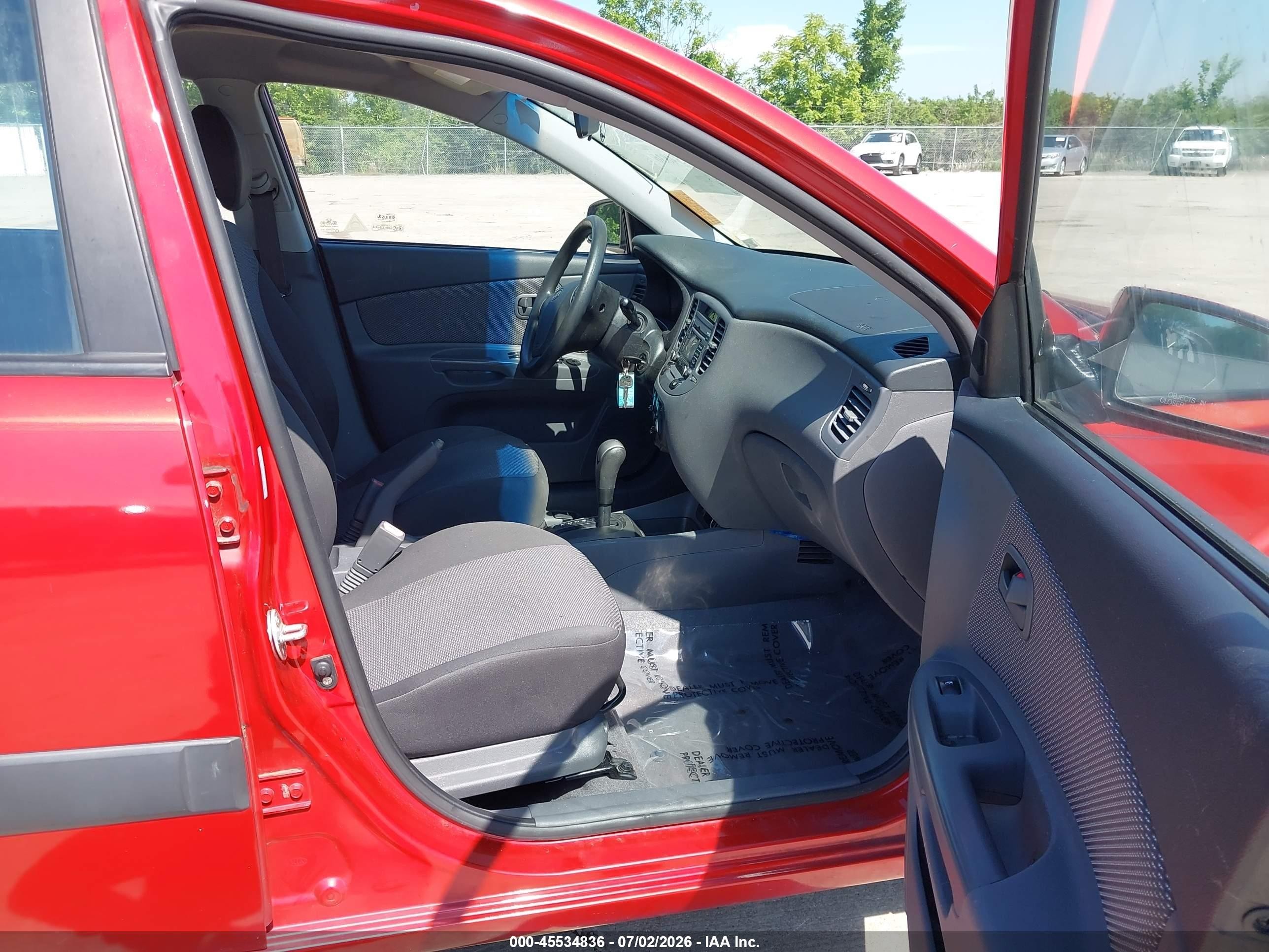 2009 Kia Rio Lx Orange vin: KNADE223096527128