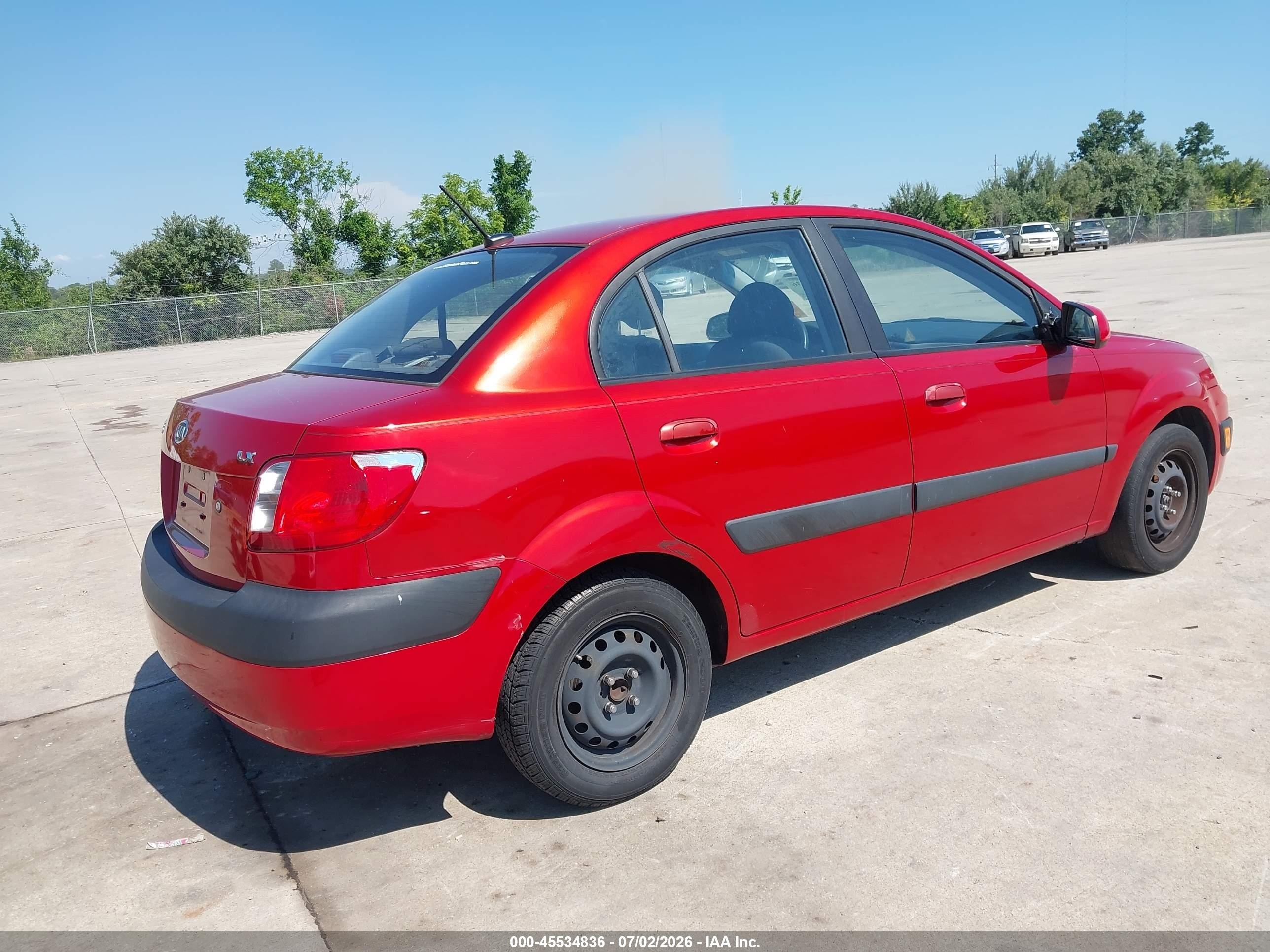 2009 Kia Rio Lx Orange vin: KNADE223096527128