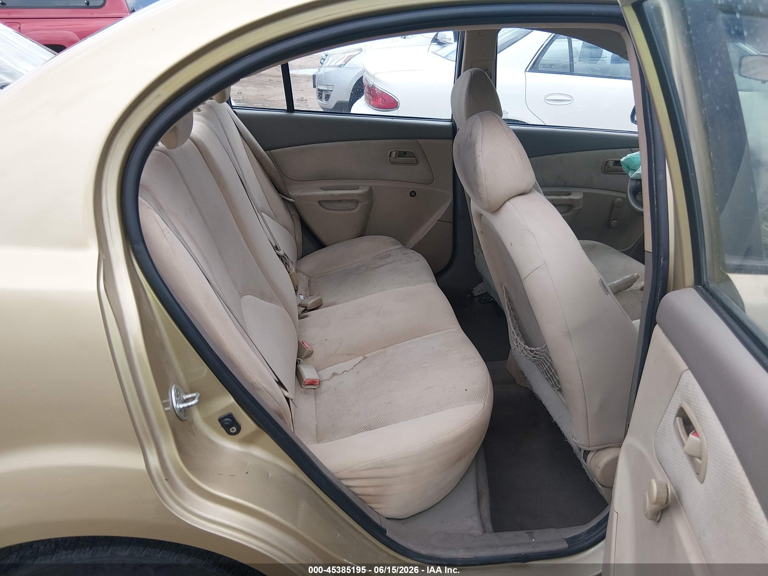 2009 Kia Rio Lx Beige vin: KNADE223196463391