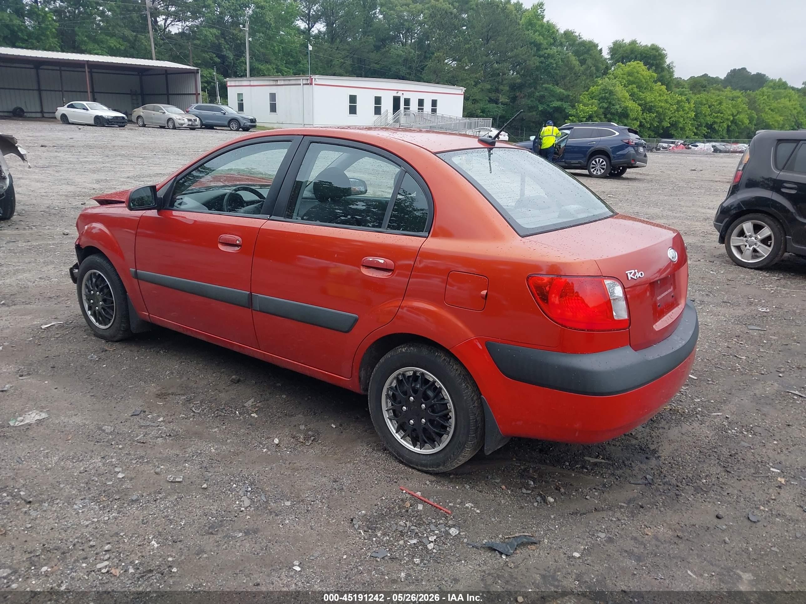 2009 Kia Rio Lx Red vin: KNADE223196557805
