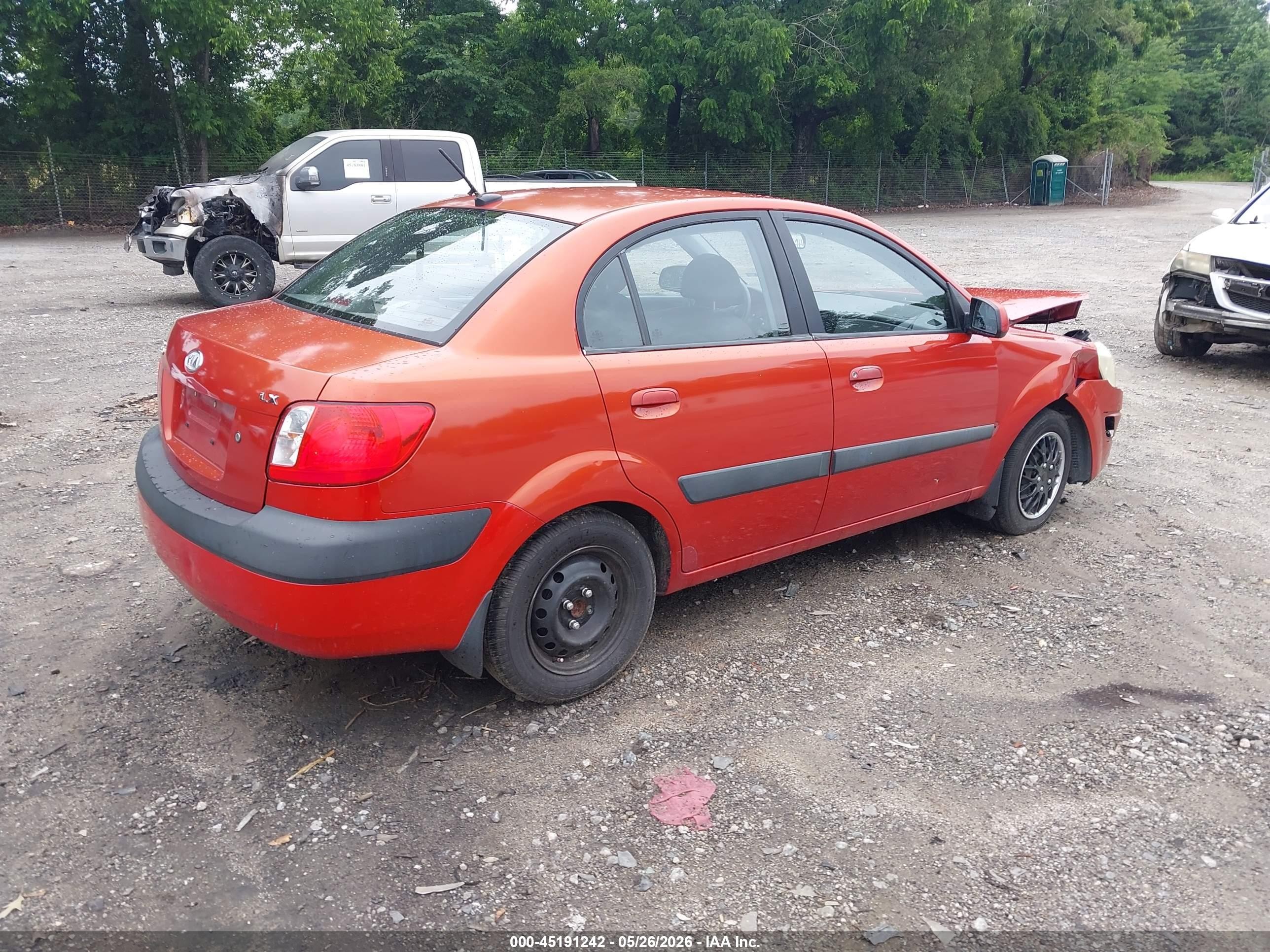 2009 Kia Rio Lx Red vin: KNADE223196557805