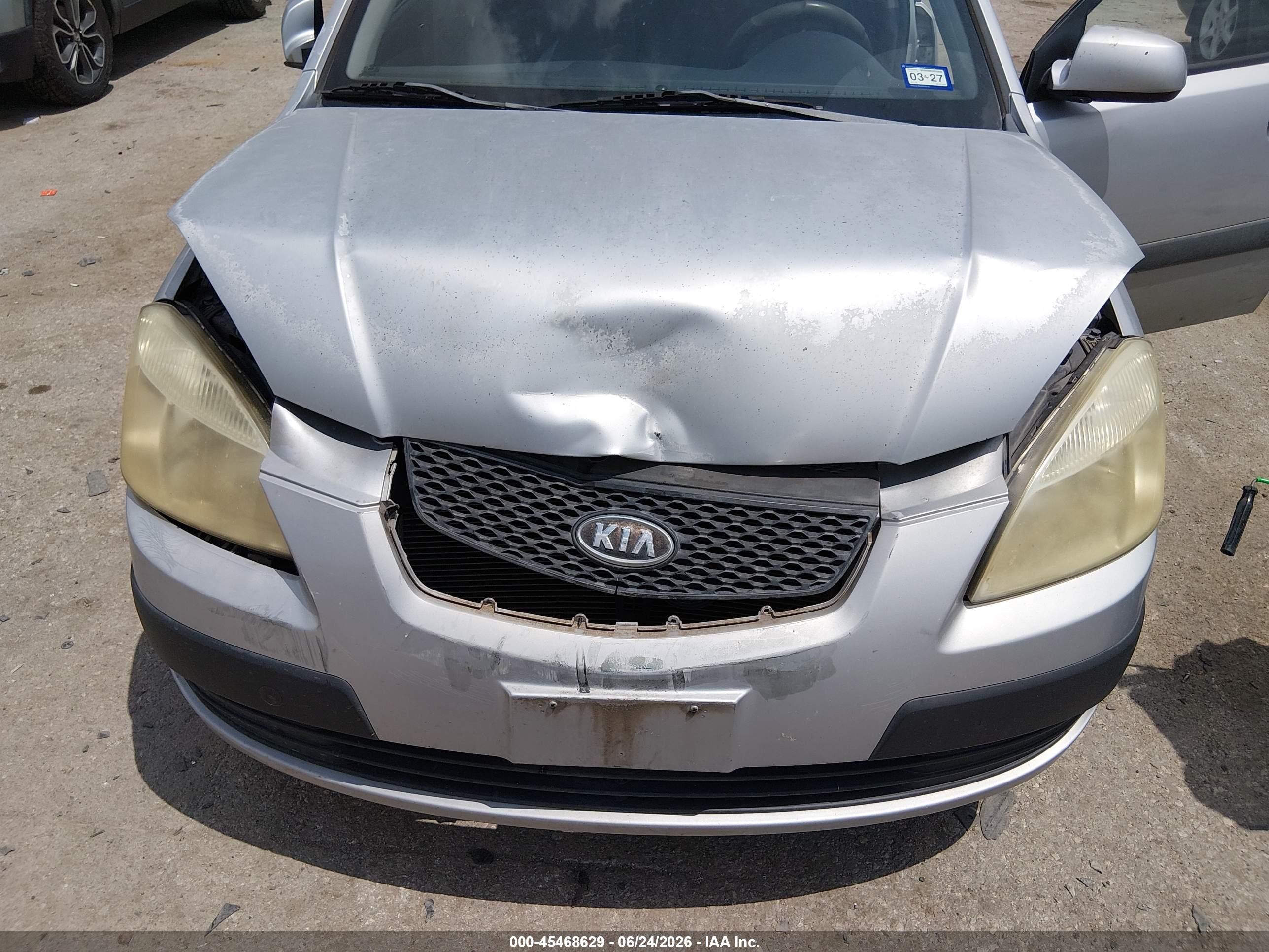 2009 Kia Rio Lx Gray vin: KNADE223296460368