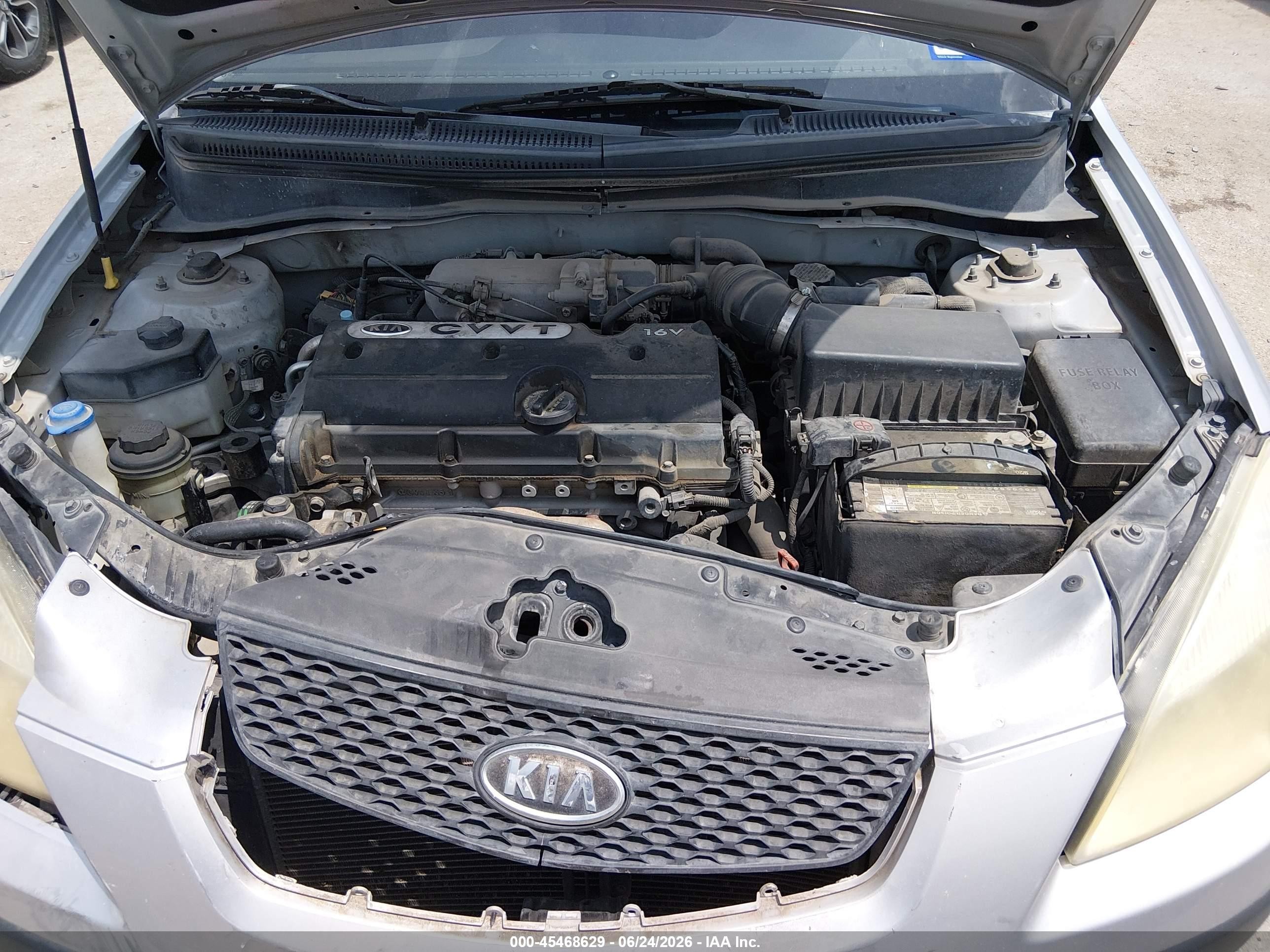 2009 Kia Rio Lx Gray vin: KNADE223296460368