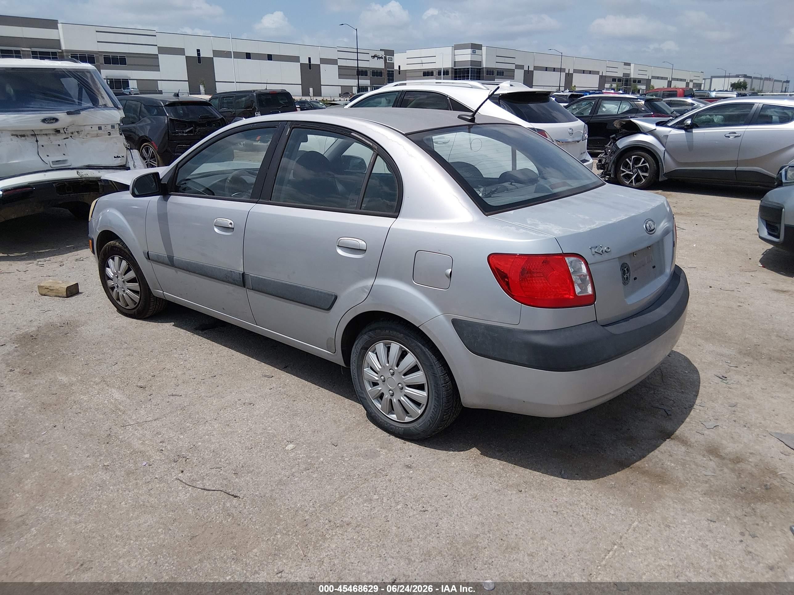 2009 Kia Rio Lx Gray vin: KNADE223296460368