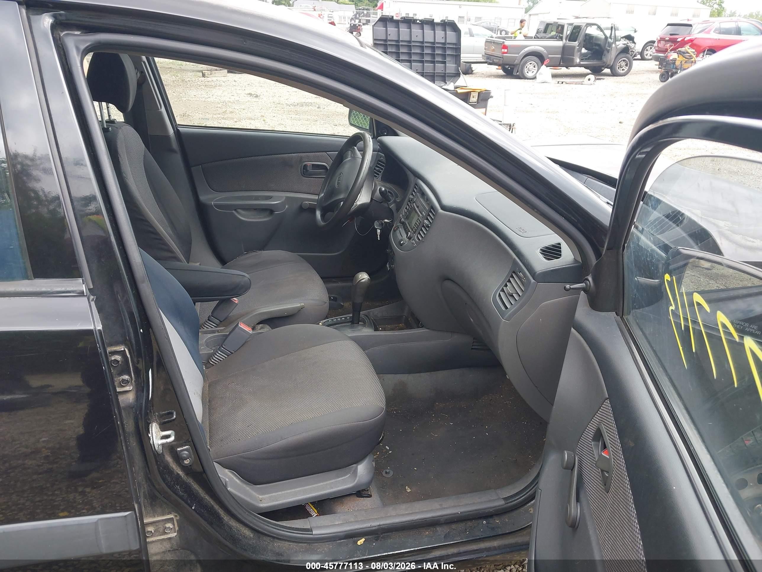 2009 Kia Rio Lx Black vin: KNADE223296461553
